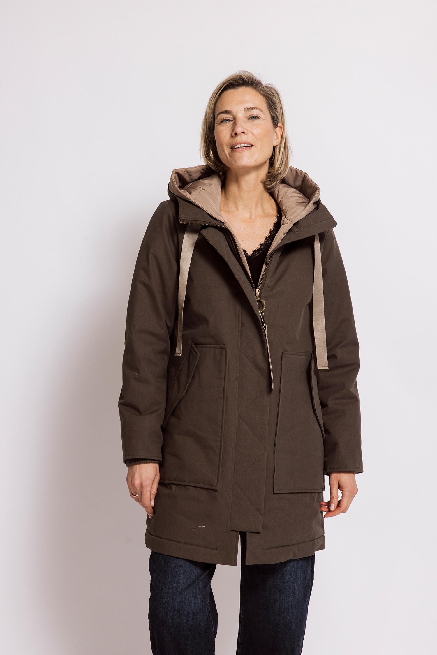 Zhrill Parka »ISOKE« sans capuche mit Kapuze / Casual Passform, aus Baumwollmischung und Lyocell