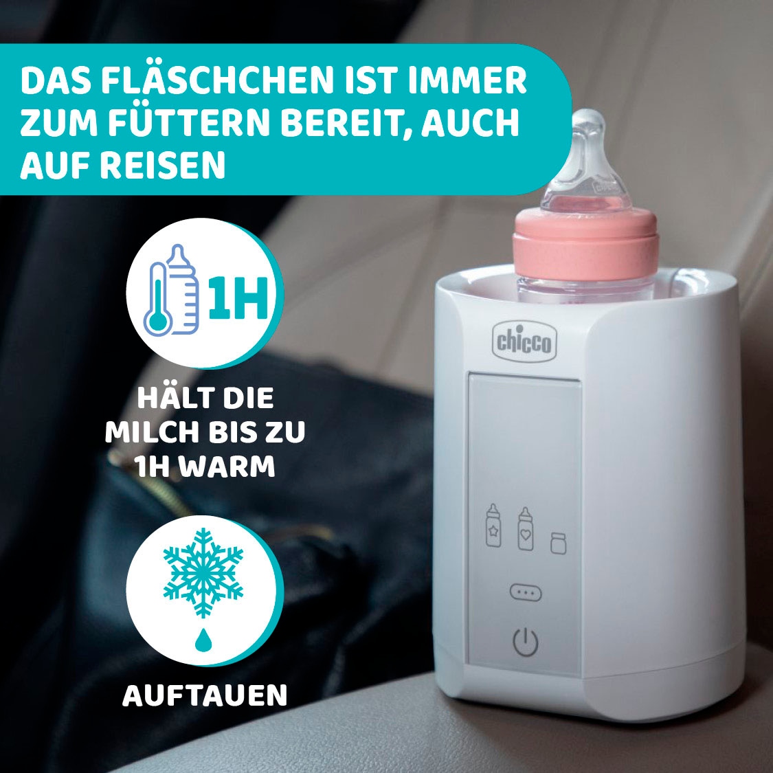 Chicco Flaschenwärmer »Zuhause/Unterwegs« inkl. Adapter für das Auto