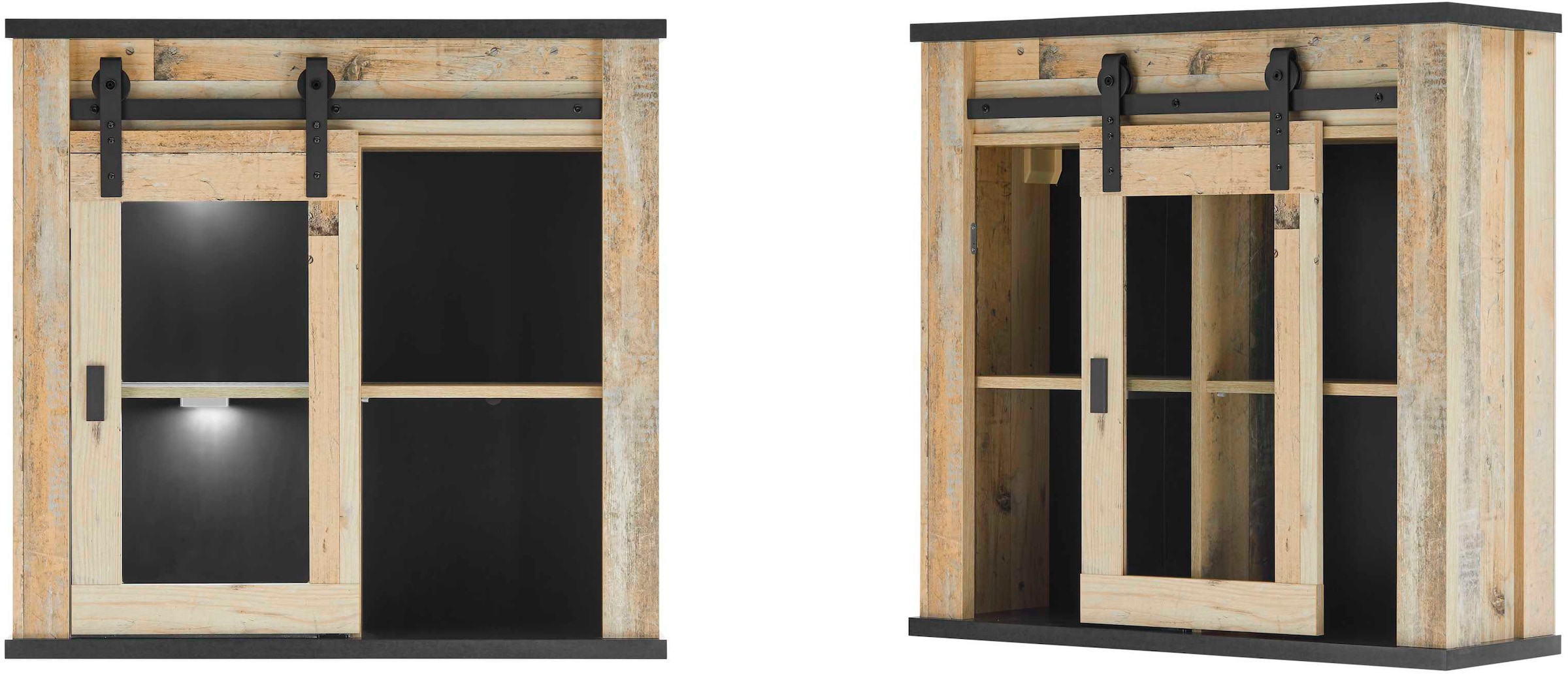 Home affaire Hängeschrank »Sherwood« mit Scheunentorbeschlag aus Metall, Höhe 90 cm