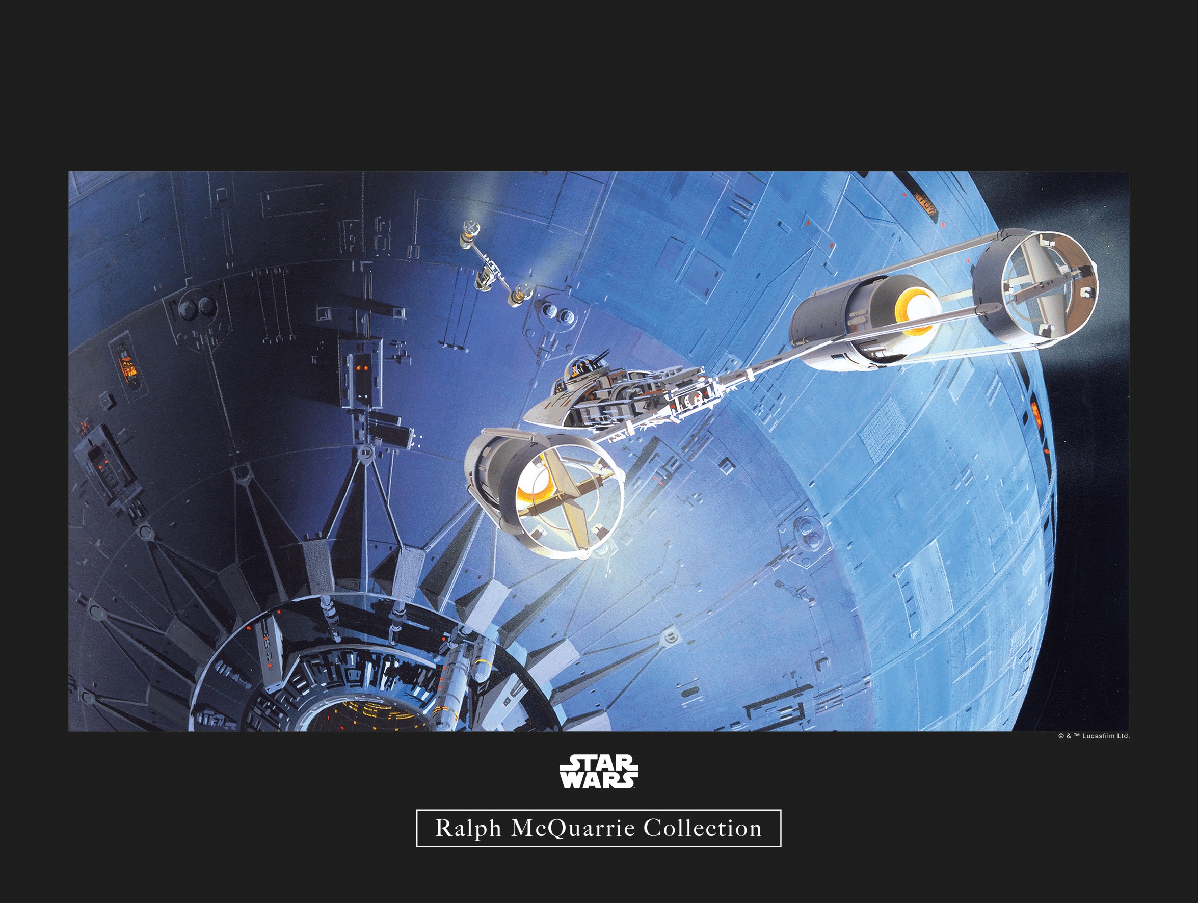 Image of Komar Bild "Star Wars Classic RMQ Death Star Attack" Star Wars 1 Stk. tlg. Wandbild zur Dekoration im Kinderzimmer - ohne Rahmen