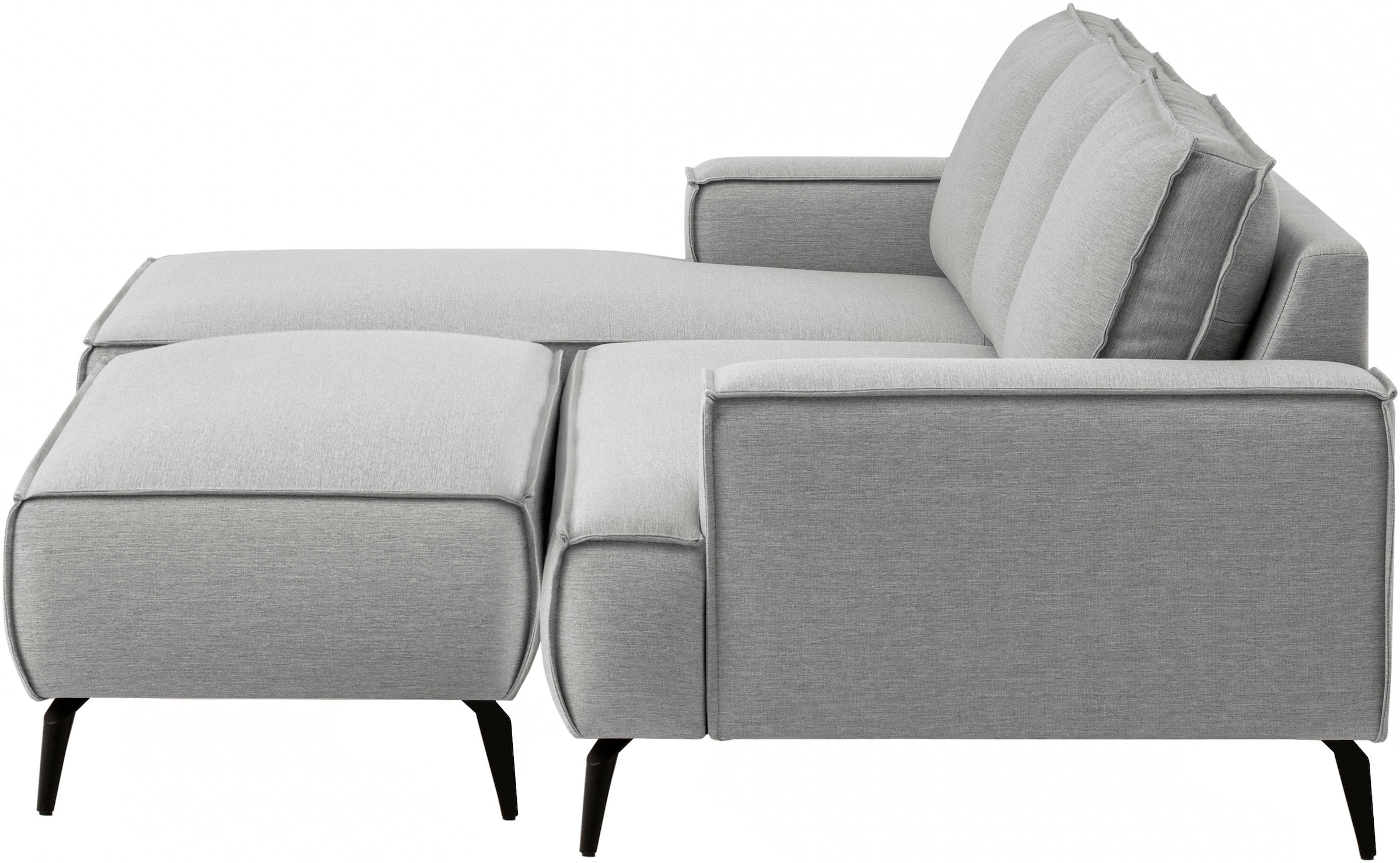 GOODproduct Groupe de sièges »TVINNU, Polsterecke L-Form, Schlaffunktion, mit Hocker« Ensemble,  Set, stellbar zum Schlafsofa (Krokodilverbinder)