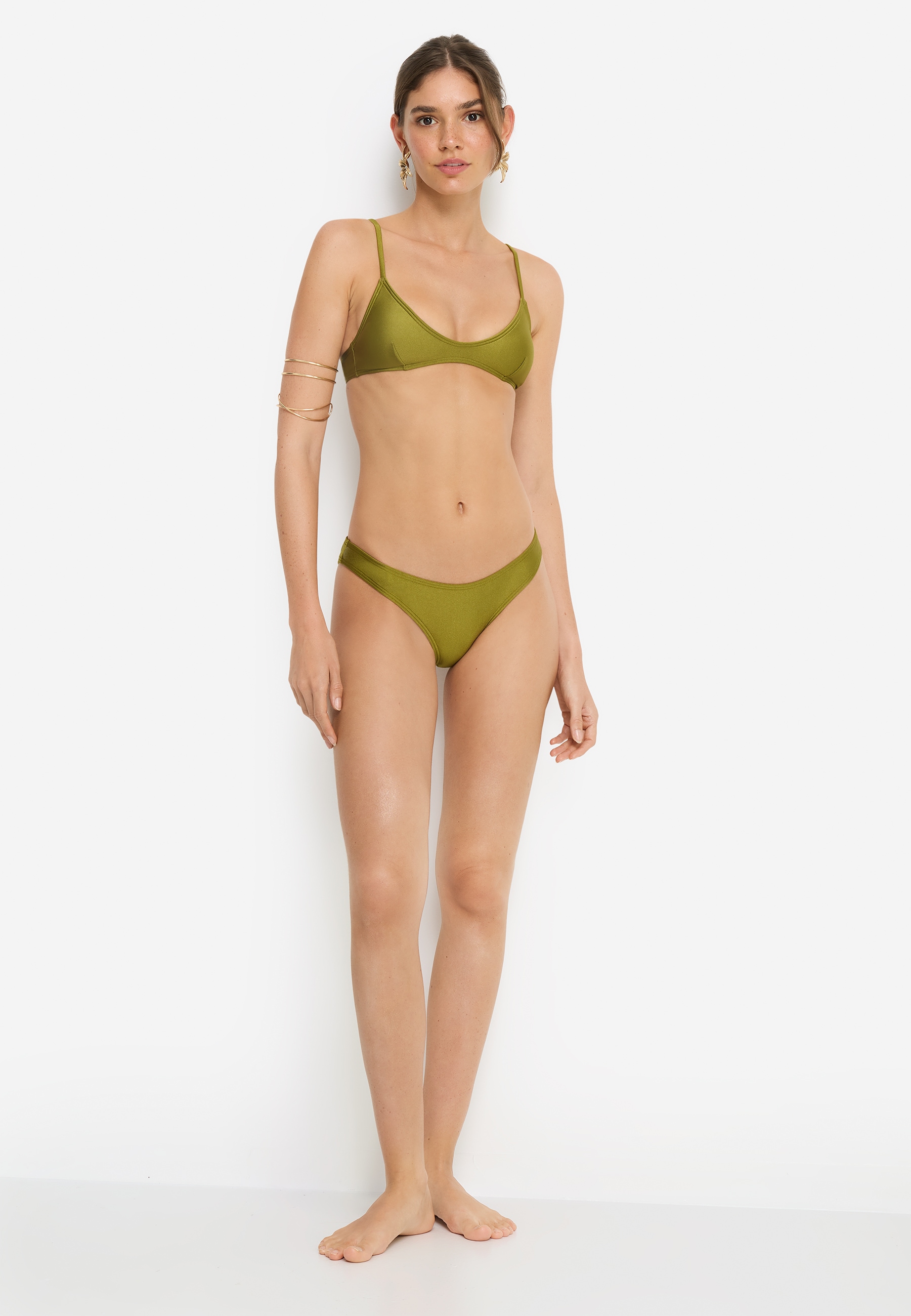 Image of LSCN by LASCANA Bustier-Bikini-Top "Sunny" in trendiger Glanzware