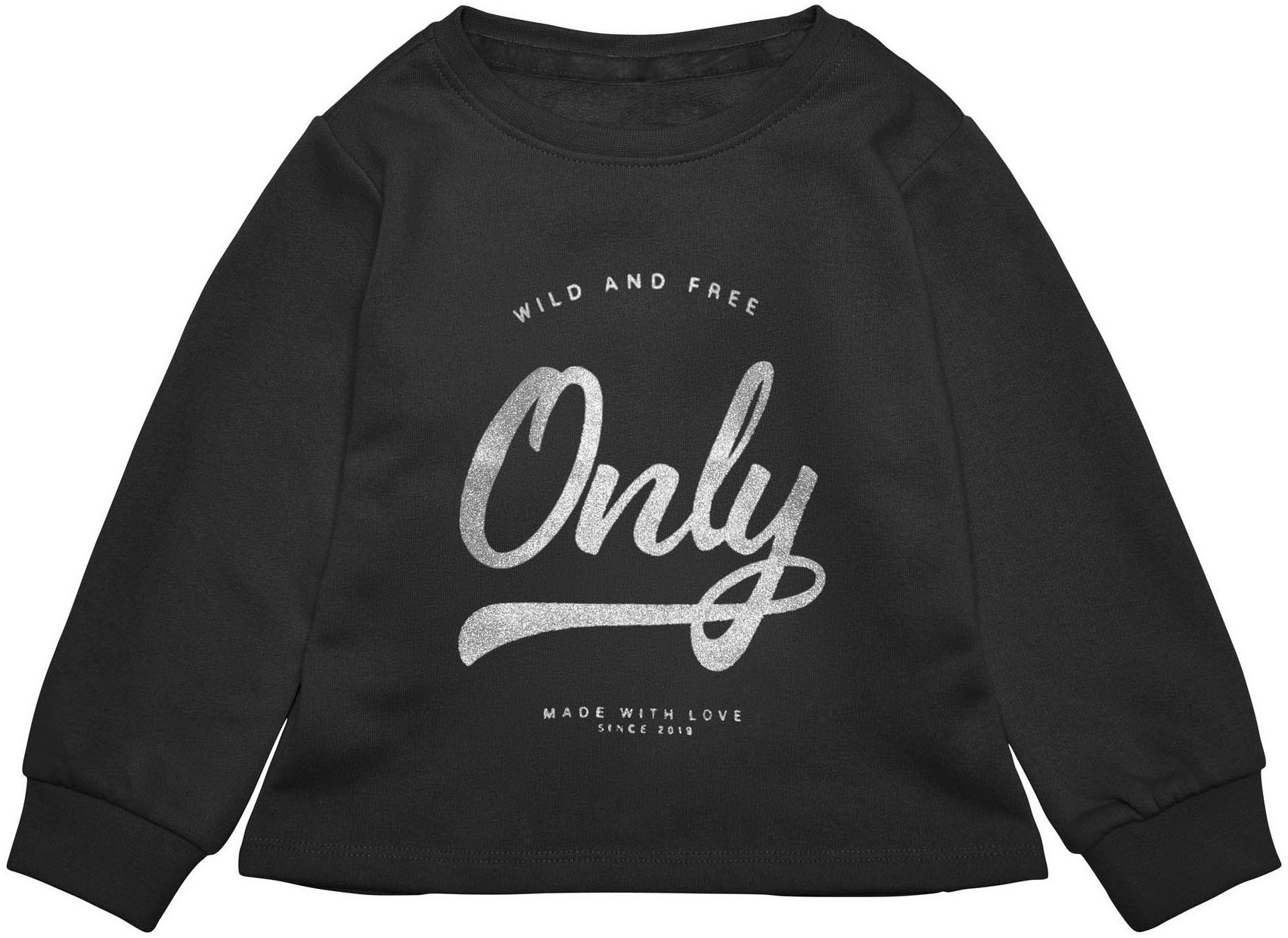 Image of KIDS ONLY Sweatshirt »KOMWENDY«, mit silberfarbennem Glitzerprint bei Ackermann Versand Schweiz