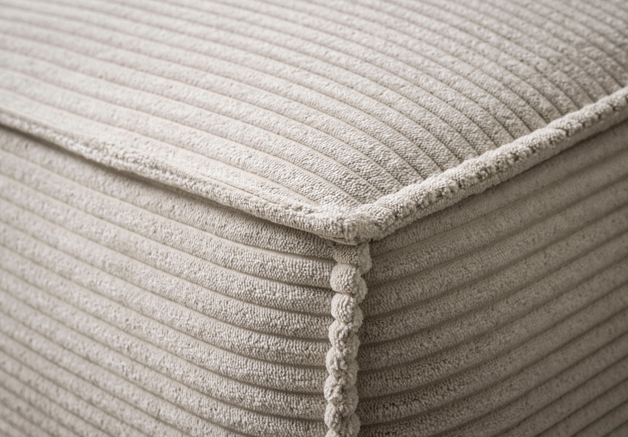 andas Ecksofa »TVINNU, L-Form, 275cm, in Cord und Flachgewebe«, wahlweise Recamiere rechts/links, schwarze Füsse, bequemer Sitzkomfort