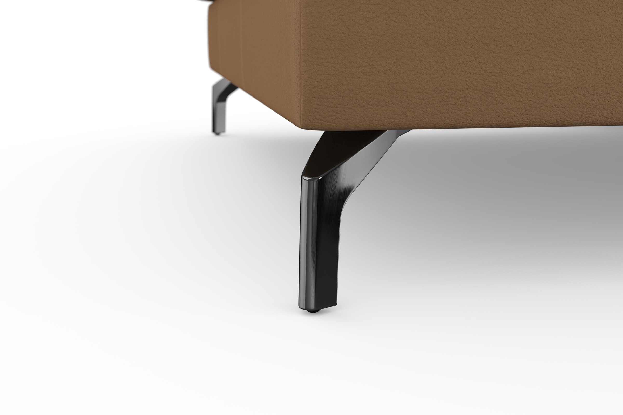 sit&more Ecksofa »Bendigo L-Form«, inklusive Sitztiefenverstellung, Bodenfreiheit 12 cm, in 2 Fussfarben