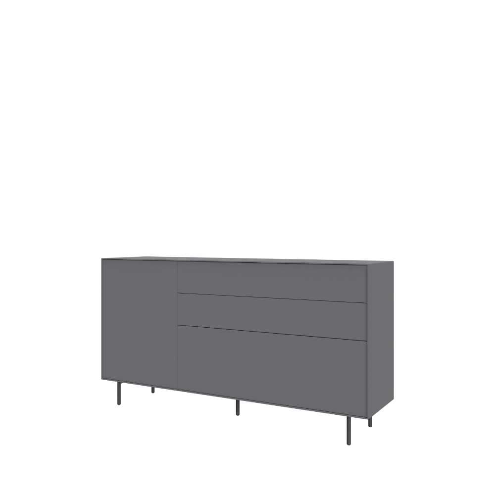 LeGer Home by Lena Gercke Sideboard »Essentials, Kommode, Anrichte, Kombikommode, Schrank mit Metallfüssen« Breite: 111 cm, UV lackiert, Push-to-open-Funktion