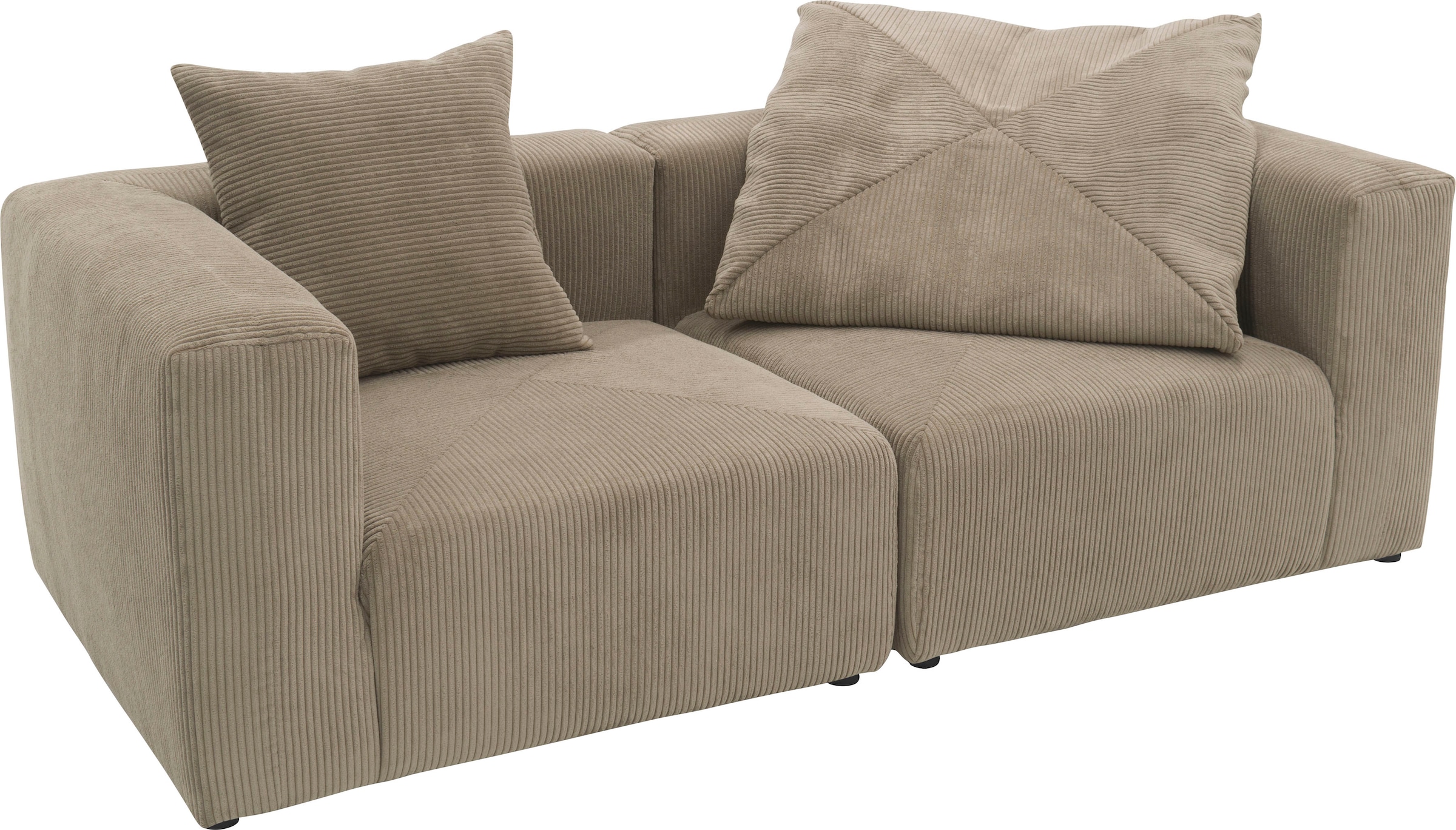 RAUM.ID 2-places »Gerrid« im Cordbezug, bestehend aus zwei Eckelementen