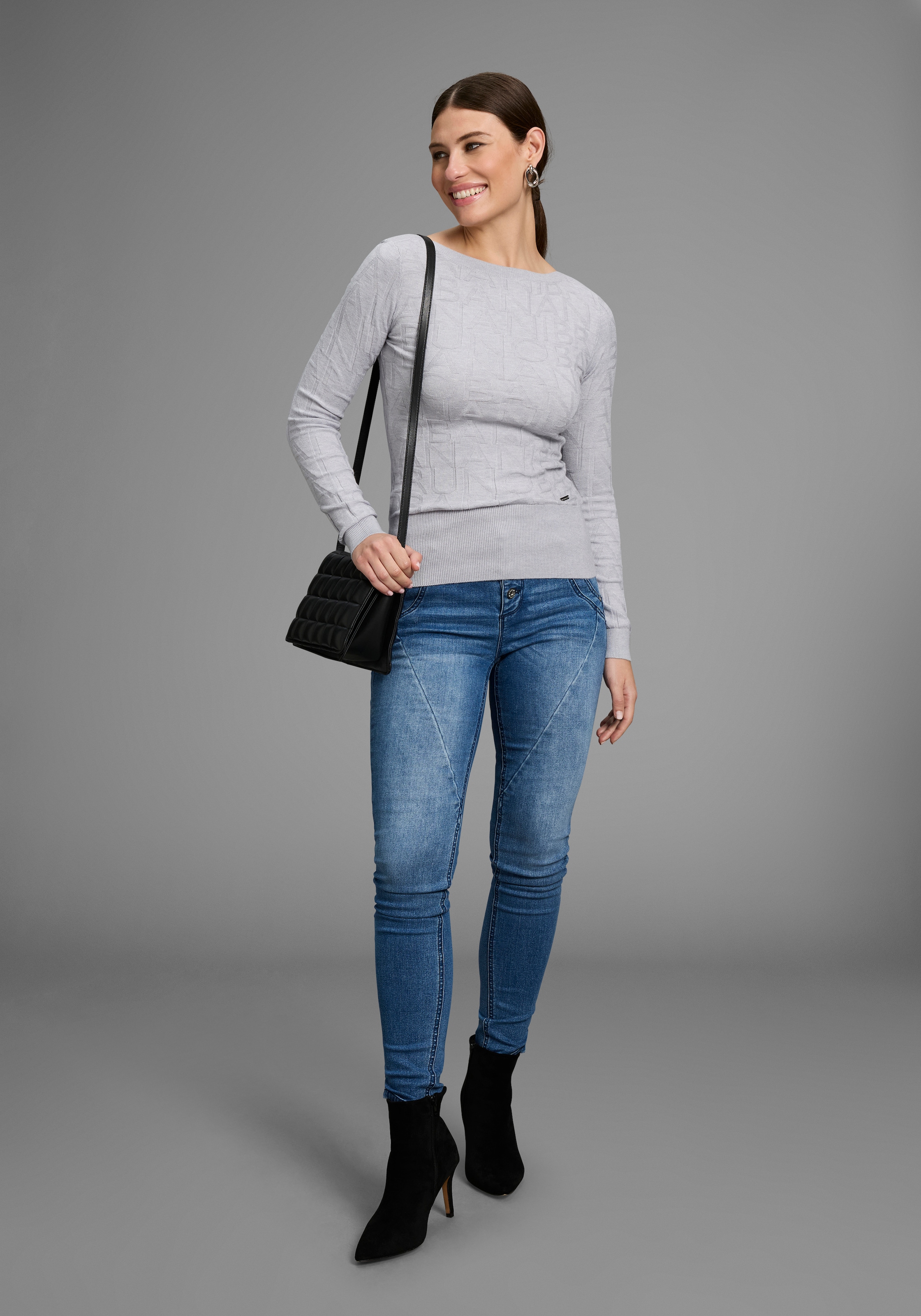 Bruno Banani Strickpullover, mit Marken-Strickmuster - NEUE KOLLEKTION