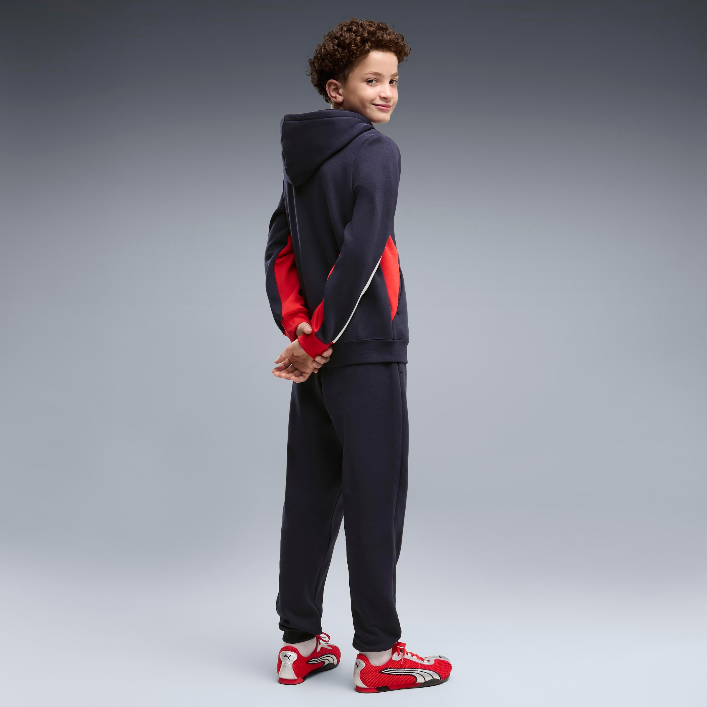 PUMA Combinaison d'entraînement »ESS BLOCK FULL-ZIP SWEAT SUIT B« 2 ensemble 2 pièces, avec fermeture éclair sur le haut, coupe régulière