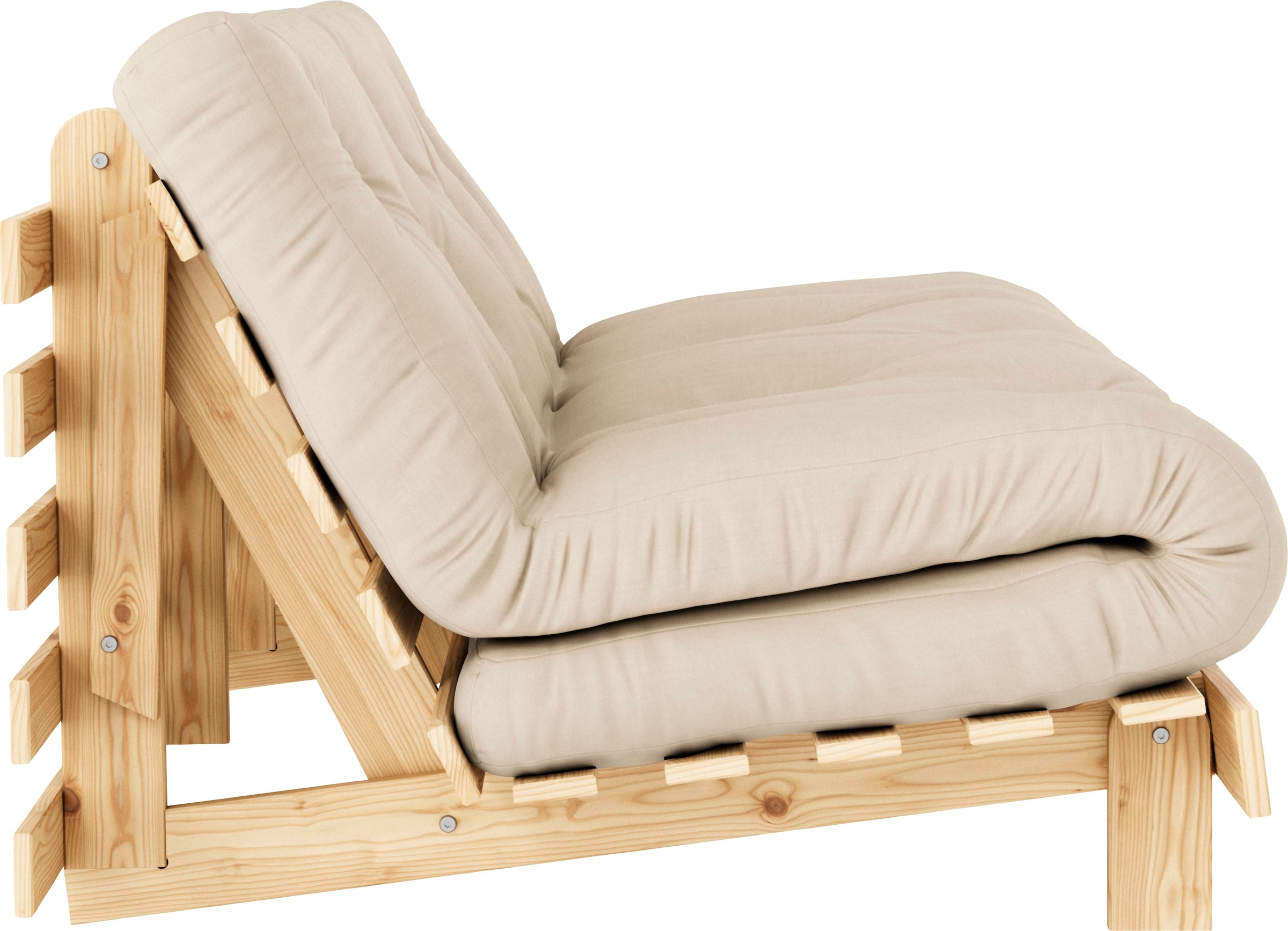 Karup Design Daybett »Roots Schlafsofa, Gästebett, Sofa inkl. Futonmatratze«, Liegefläche 90/140/160 x200 cm, FSC® zertifizierte Kiefer