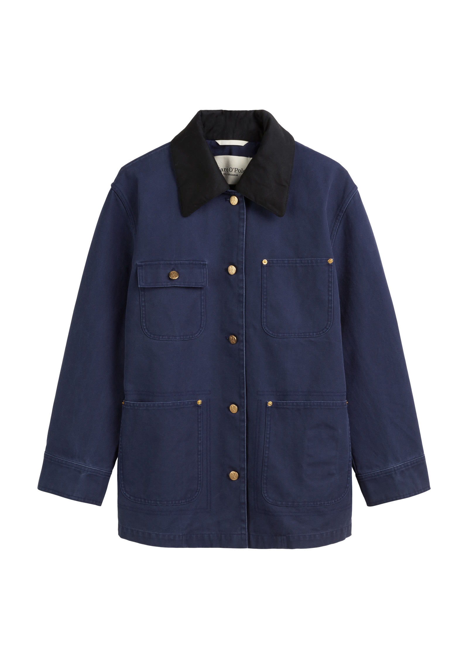 Marc O'Polo Canvasjacke, mit farblich abgesetztem Kragen