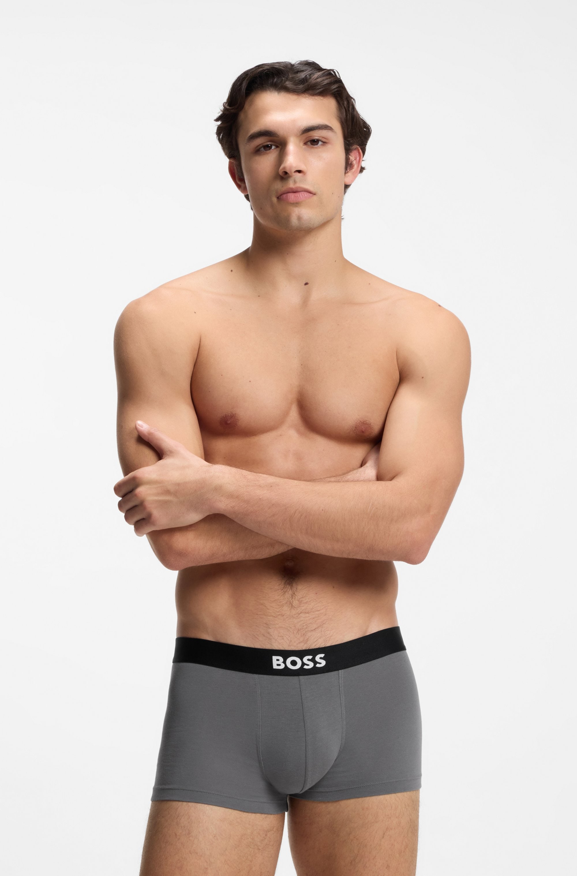BOSS Tronc »Trunk 3P BOSS ONE« 3 cuis hauteur de taille moyenne, 1x à motifs, 2x unis