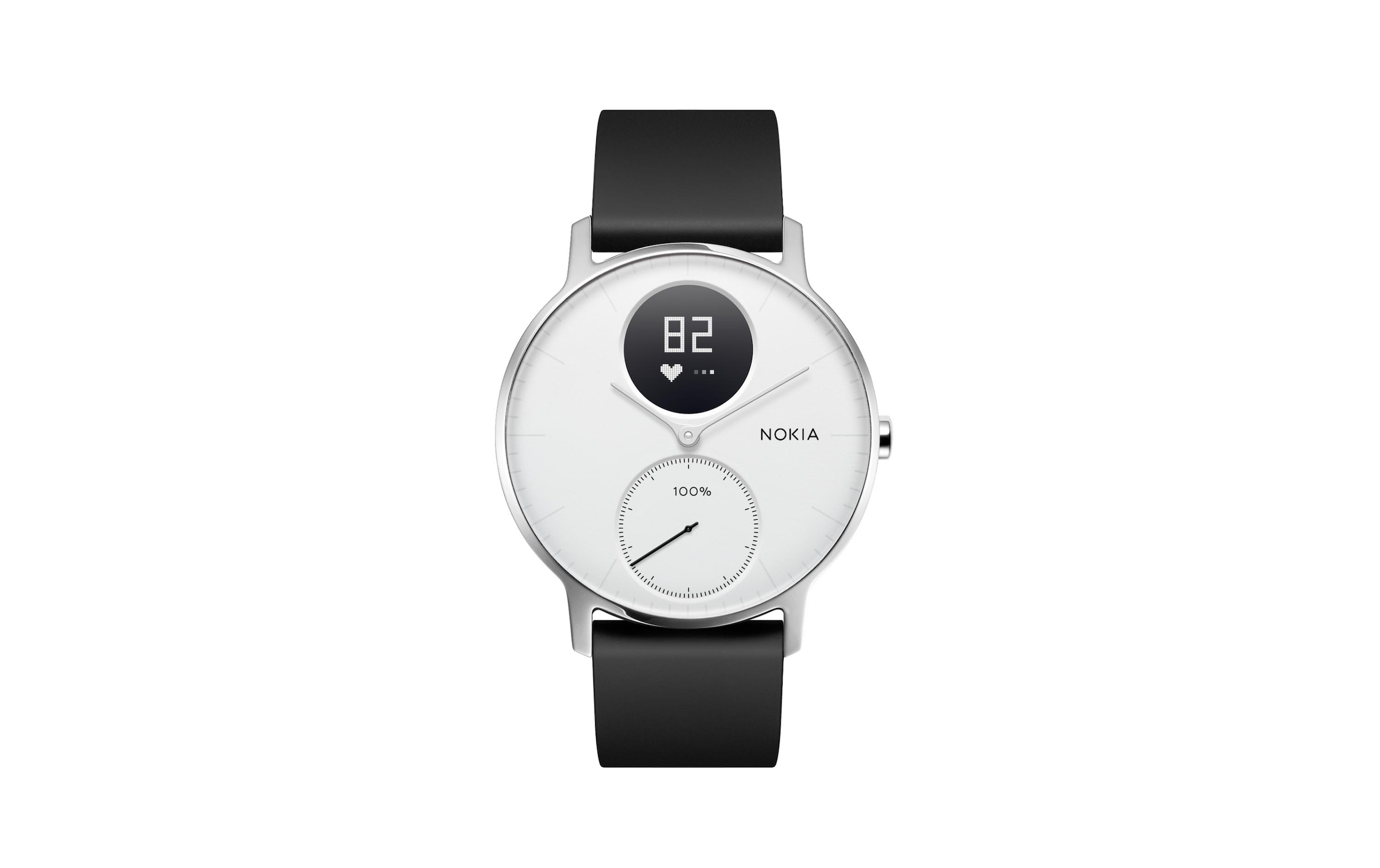 Withings Fitnessuhr »/ NOKIA Aktivitätssensor Steel HR 36 weiss«