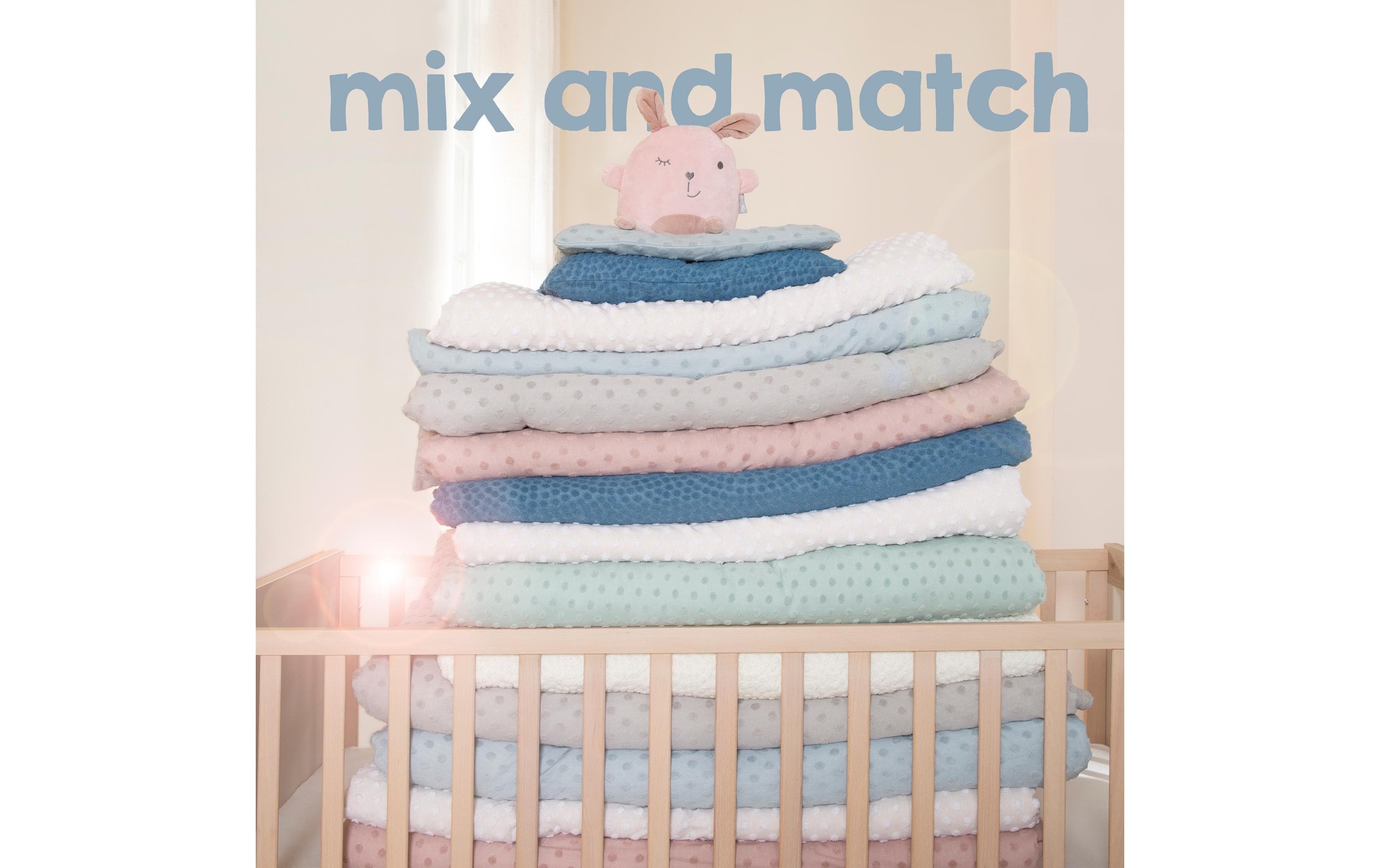 roba® Kinderbettwäsche »Frosty almond 80 x 80 cm + 35 x 40 cm«