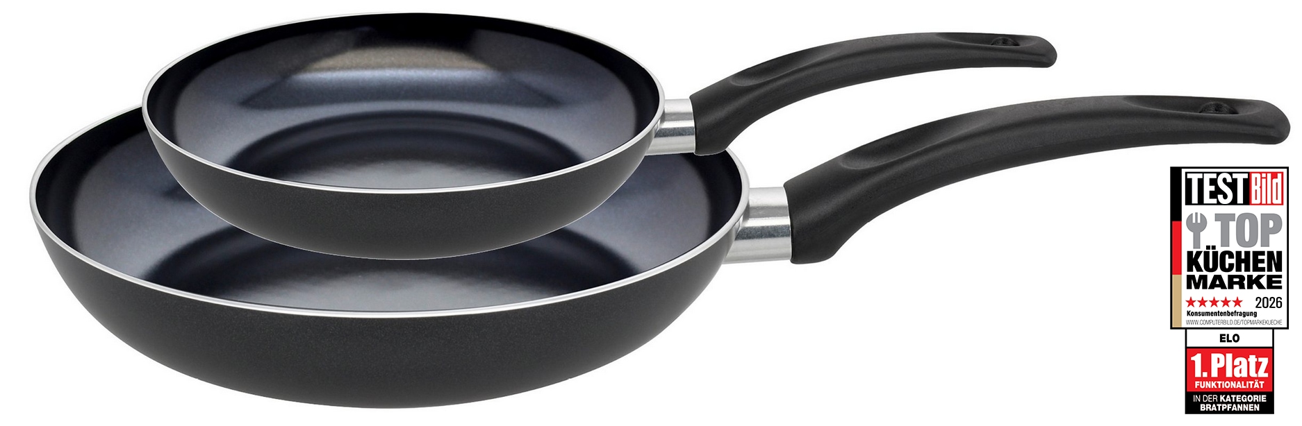 Image of Elo Basic Pfannen-Set "Bratpfanne Prima Cucina, Set 2-teilig" Aluminium Set, 2 Stk. tlg. kratzfest