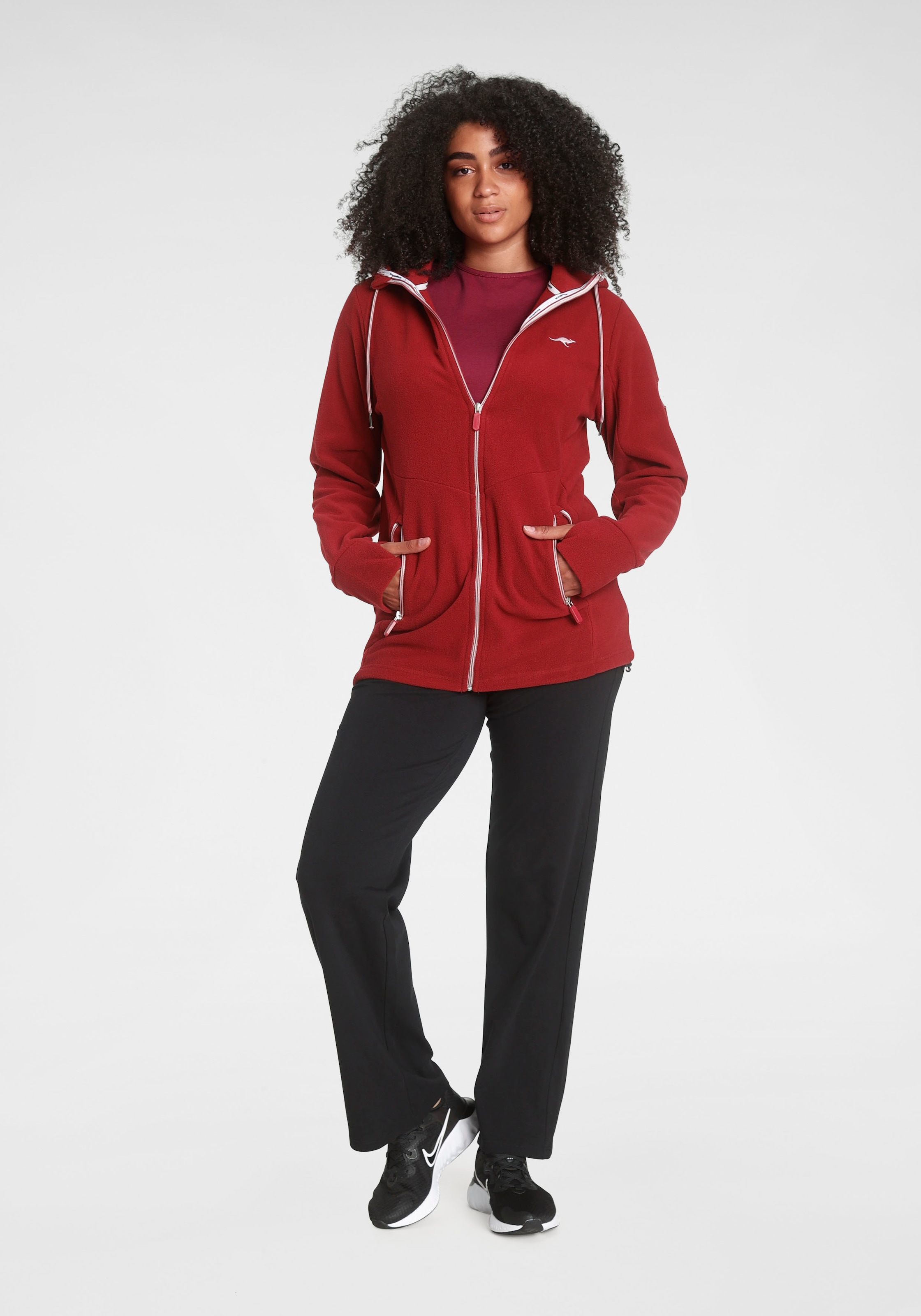 KangaROOS Fleecejacke, mit Kapuze