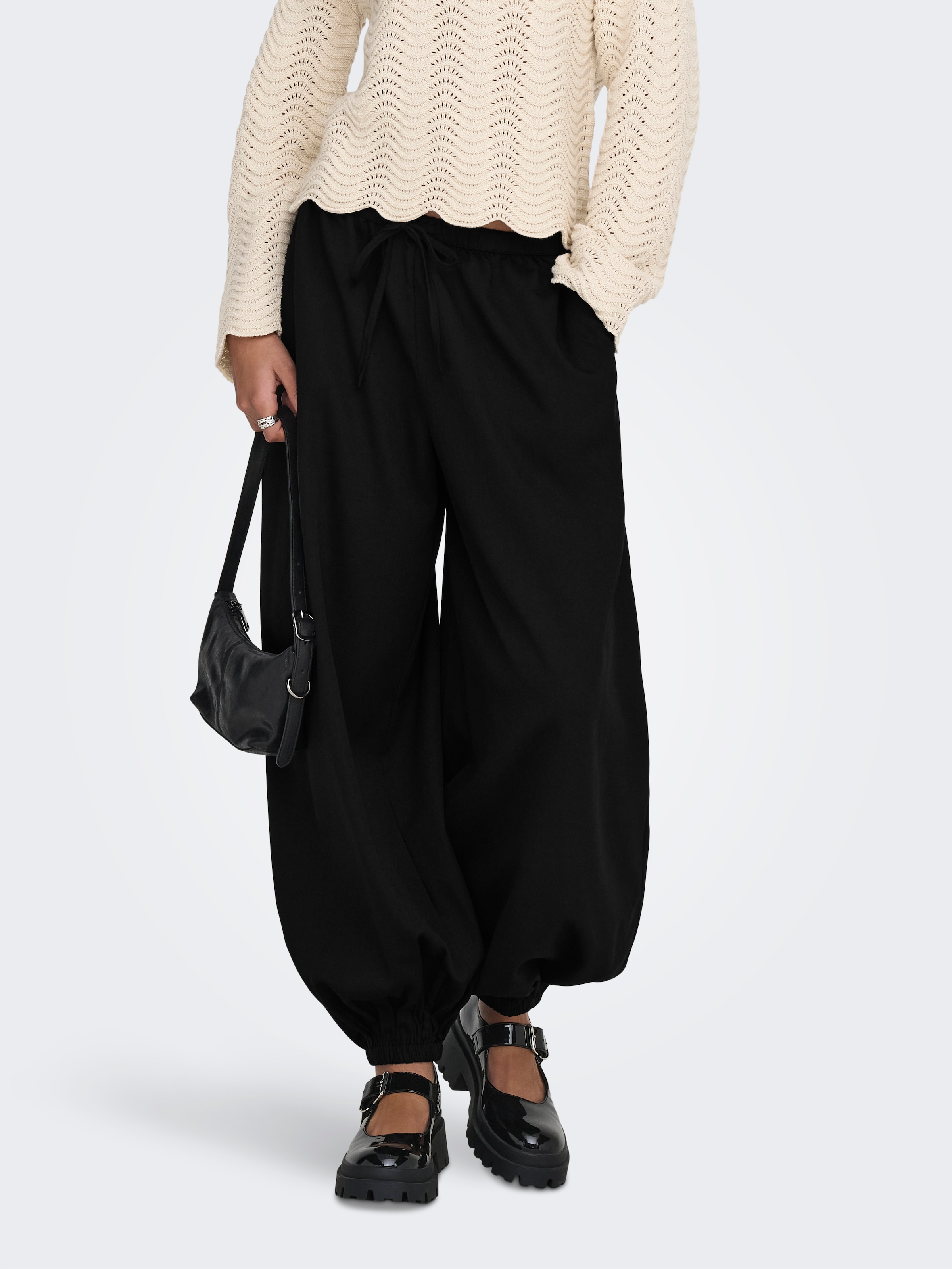 Image of JDY Schlupfhose "JDYPALOMA MW LOOSE PANT WVN NOOS" Materialmix