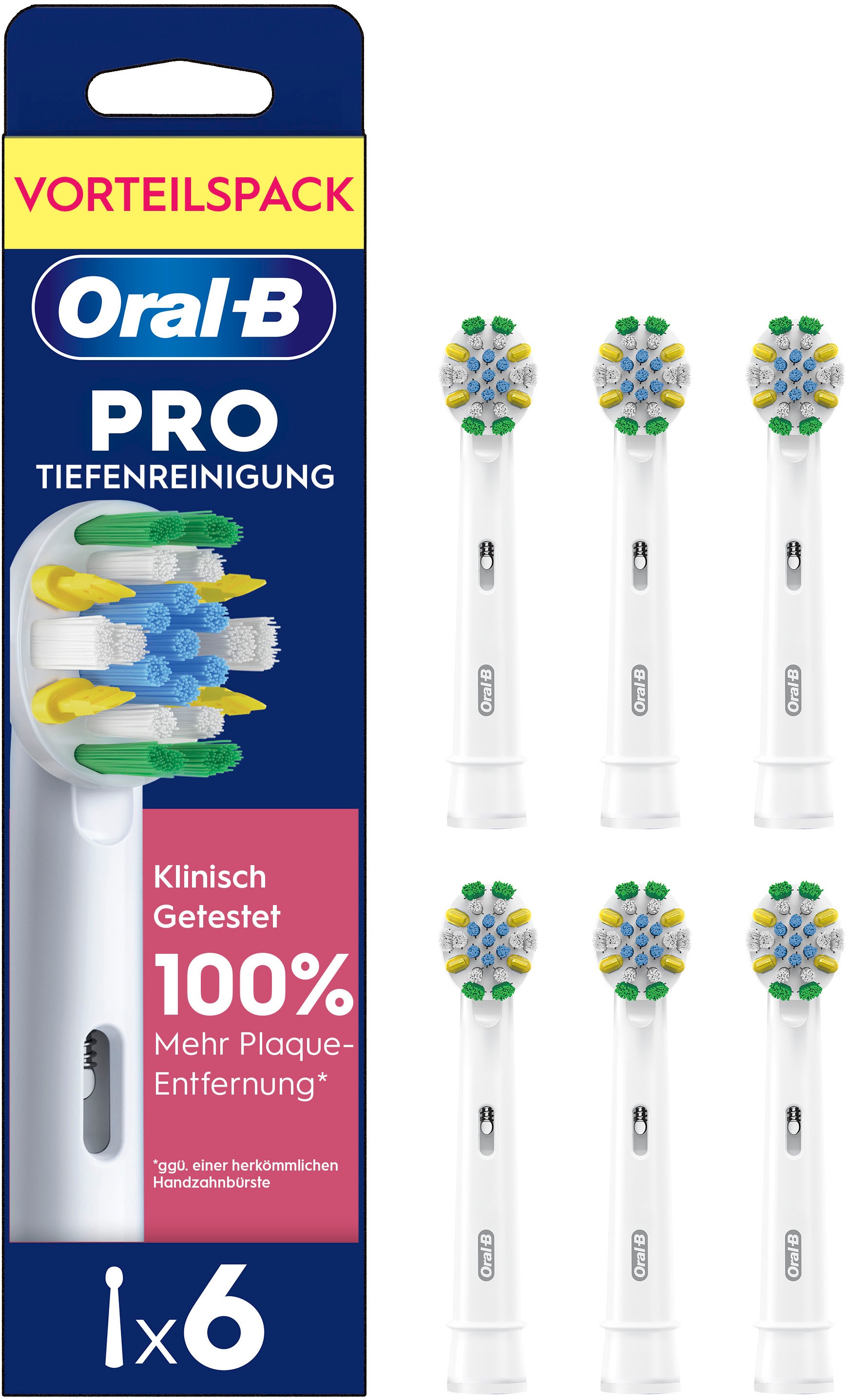 Image of Oral-B Aufsteckbürsten "Pro Tiefenreinigung" Tiefe Zahnreinigung mit innovativen X-förmigen Borsten