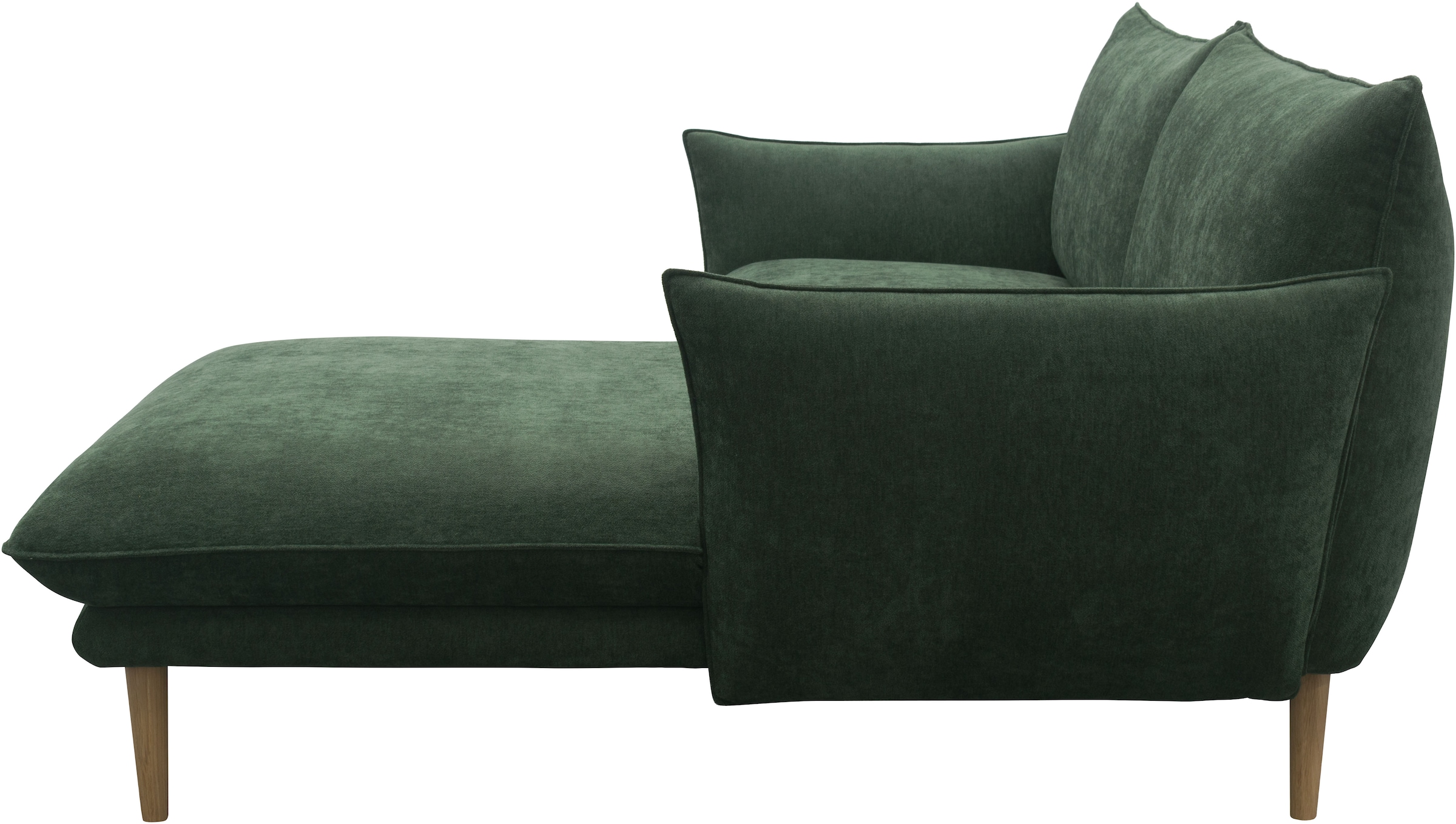 DOMO collection Ecksofa »Leuven kompakte Stellmasse, Breite 200 cm, schmale Armlehnen, L-Form« angenehm feste Polsterung, bodenfrei, 19 cm hohe Holzfüsse