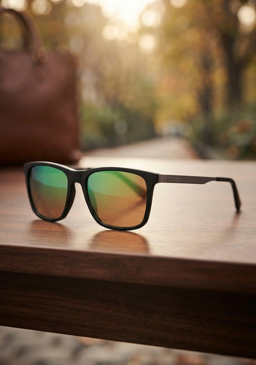 Man's World Sonnenbrille sportlich-modischer Stil, rechteckige Vollrandfassung, schwarz matt