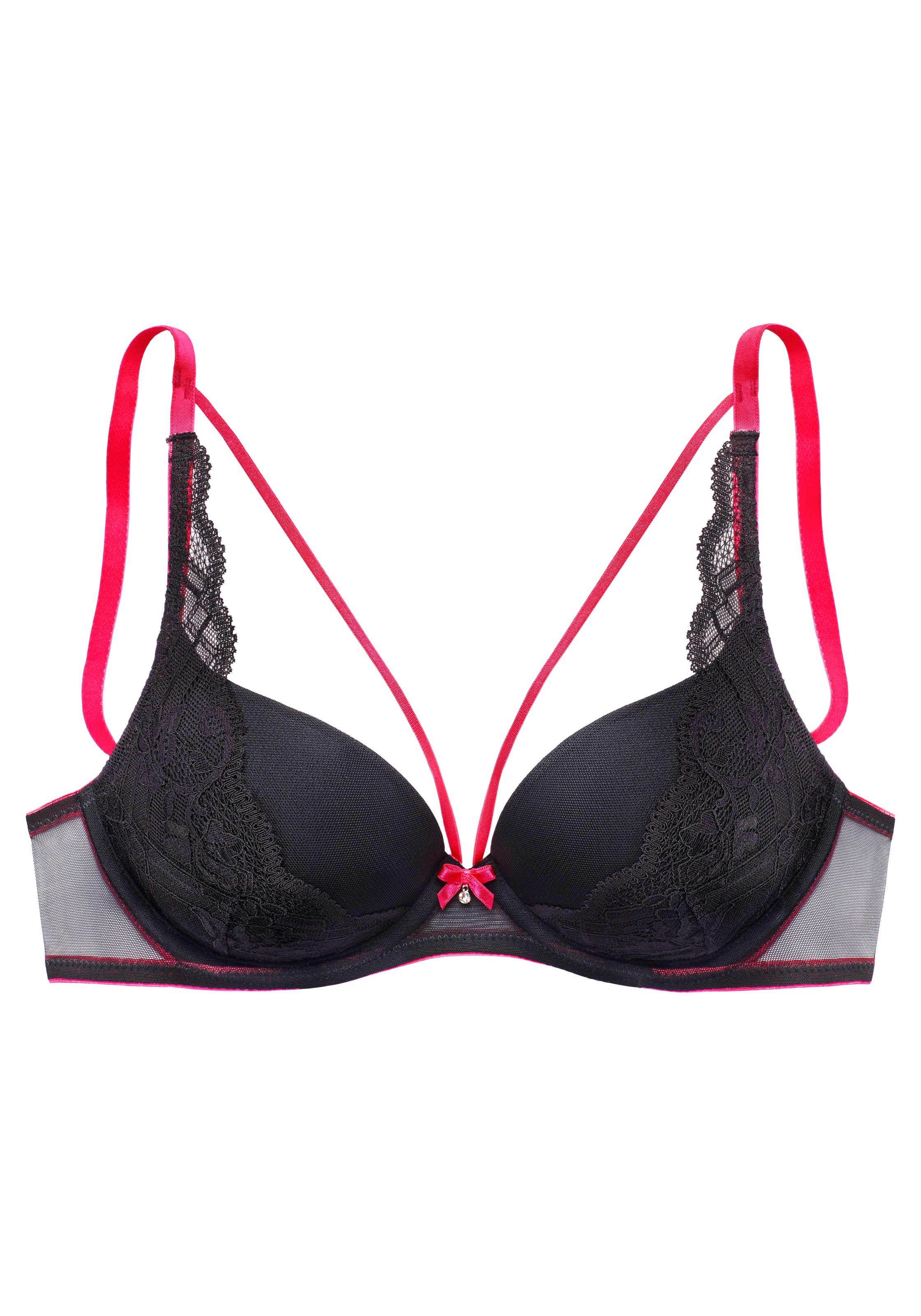 Vivance Push-up-BH, mit Bügel mit dekorativen, elastischen Zierbändern, sexy Dessous