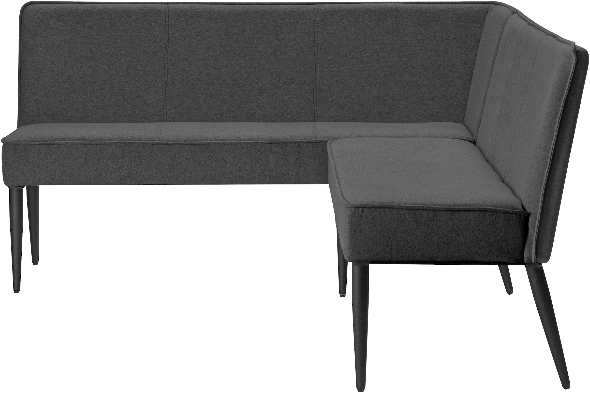 GOODproduct Eckbank »Lenzrose,« Esszimmerbank, Bank,,  mit Taschenfederkern, schwarzes Metallgestell, Breite 202 cm