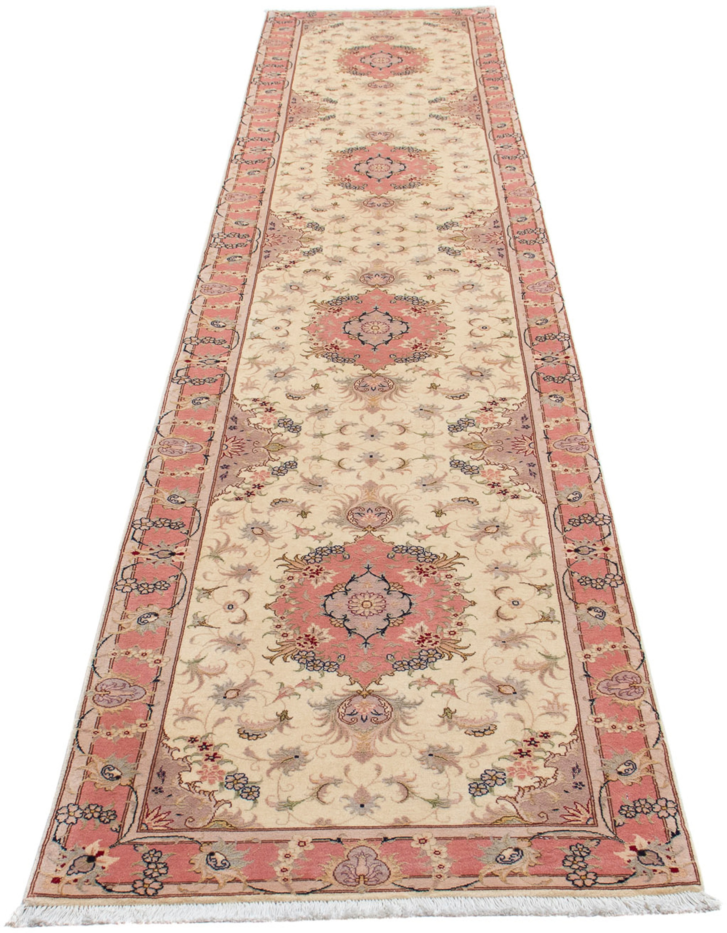 Image of morgenland Orientteppich »Perser - Täbriz - Royal - 410 x 80 cm - beige«, rechteckig, 7 mm Höhe, Wohnzimmer, Handgeknüpft, Einzelstück mit Zertifikat bei Ackermann Versand Schweiz