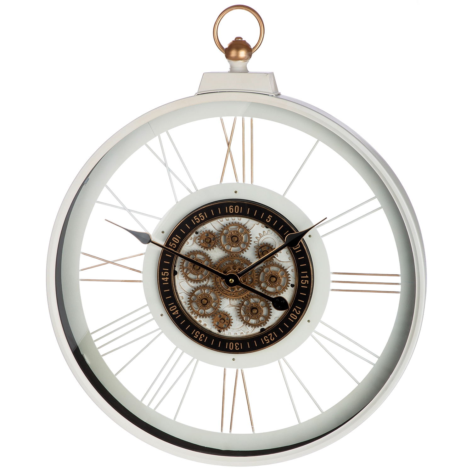 Image of GILDE Wanduhr "Wanduhr rund Kello weiss H. 73 cm"