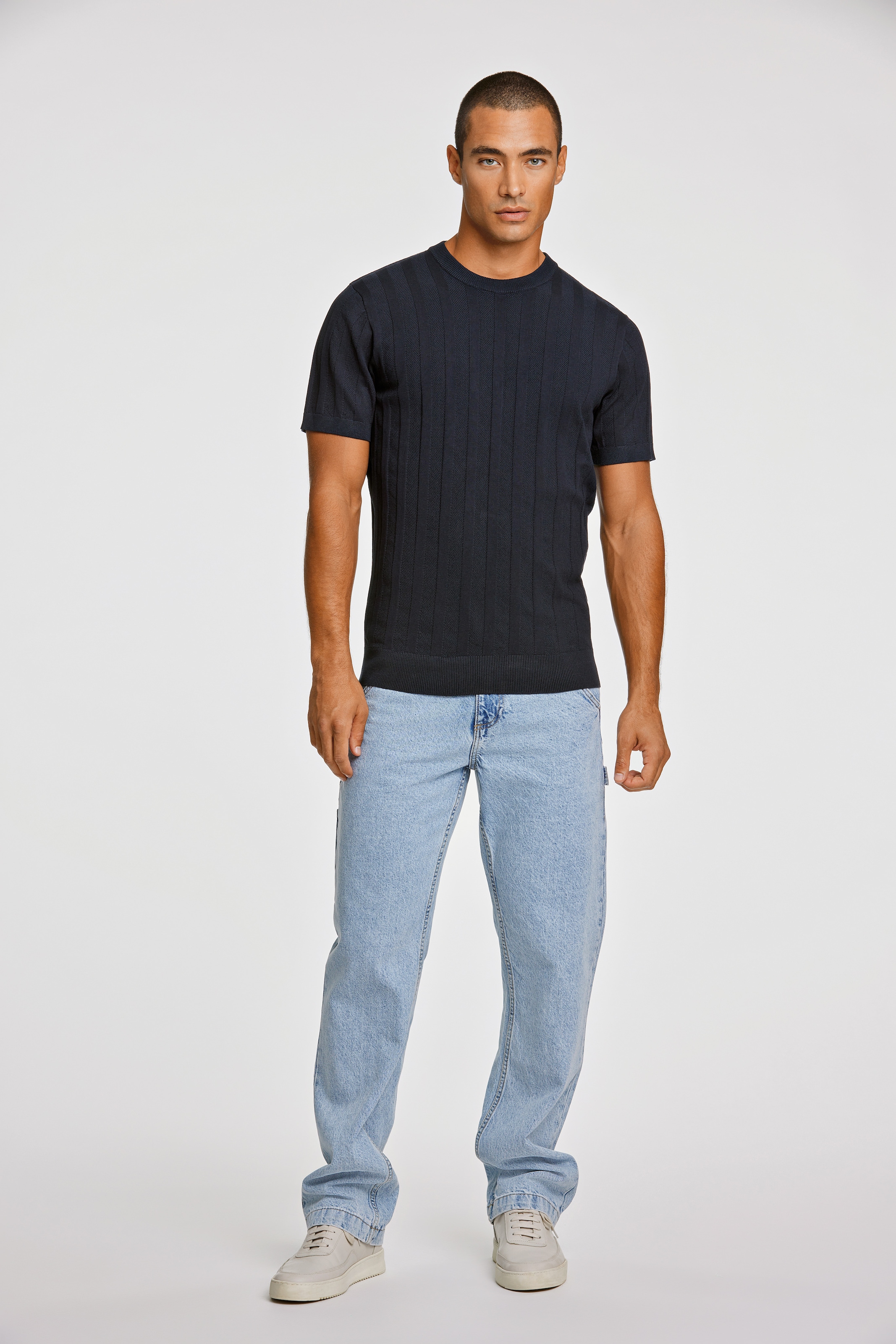 LINDBERGH Pull à manches courtes mit Struktur-Muster