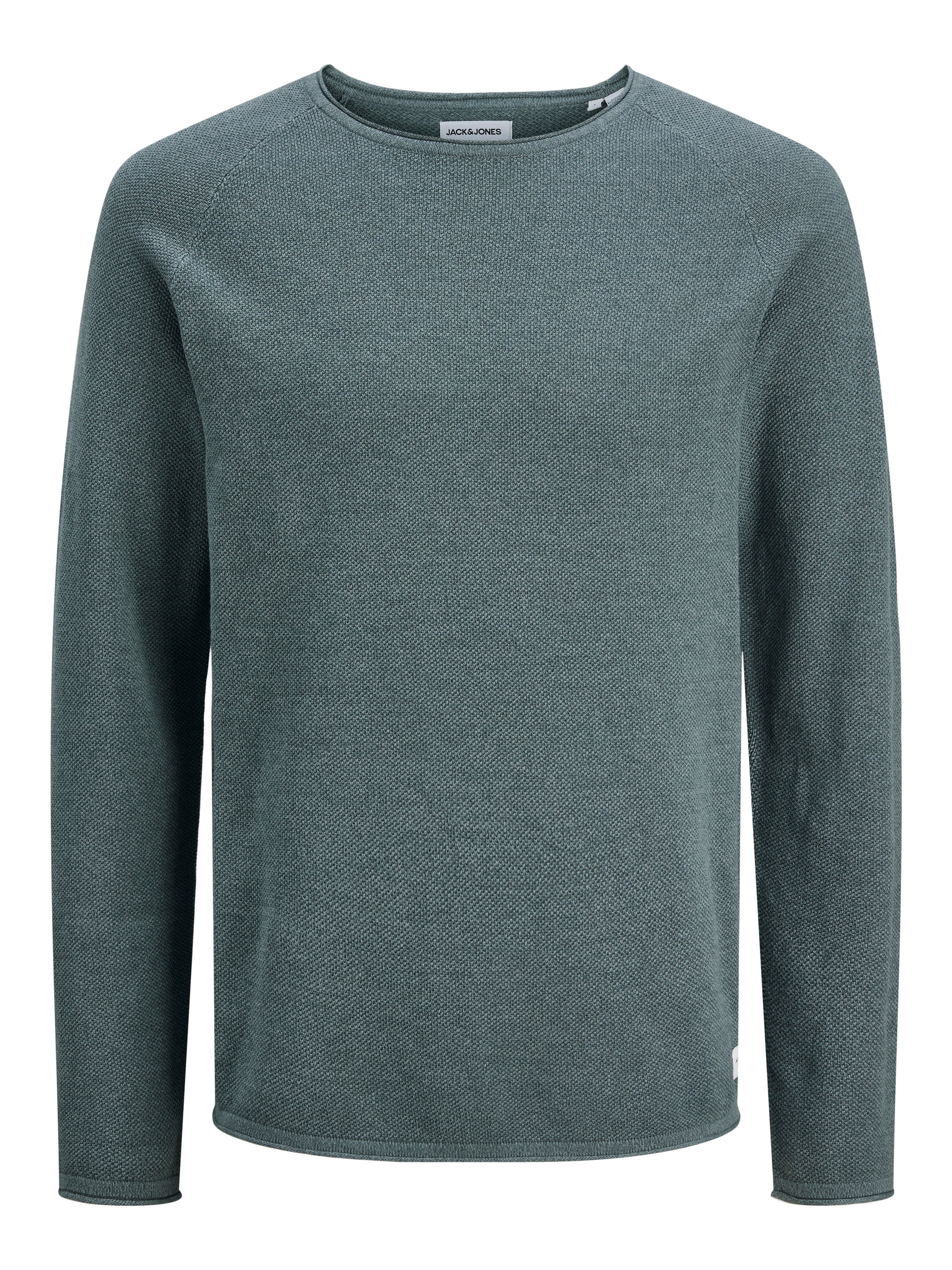 Jack & Jones Pull à col rond »JJEHILL KNIT CREW NECK NOOS« Baumwolle, regular fit