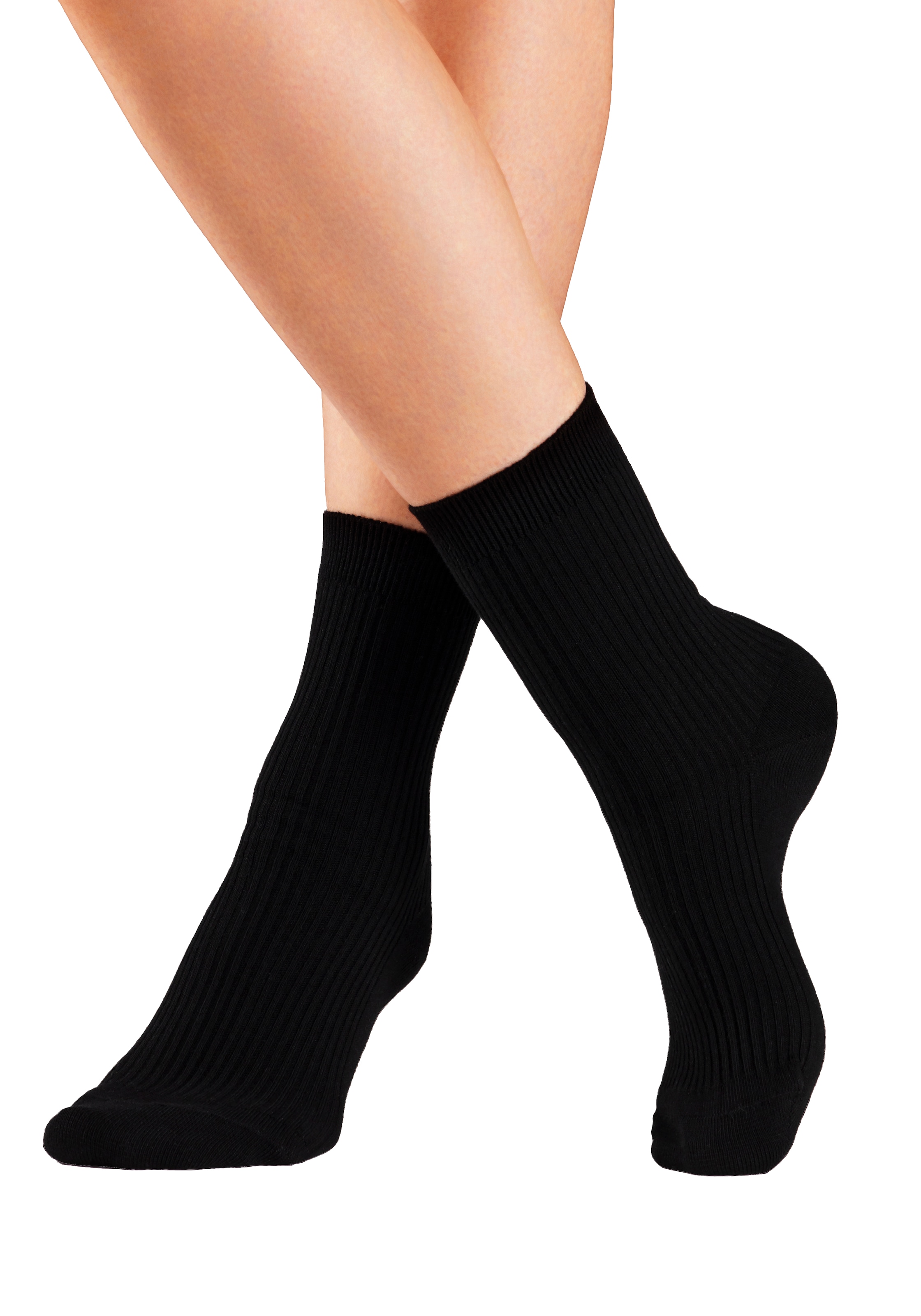 Lavana Basicsocken, (Packung, 5 Paar), mit feiner Rippe
