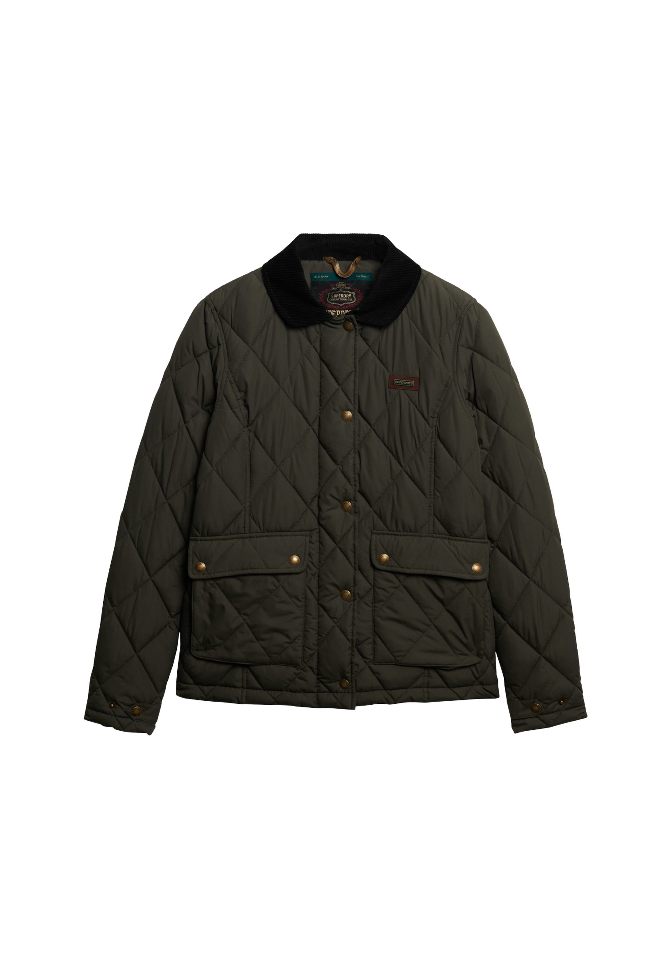 Superdry Veste matelassée »CORD TRIMMED LINER JACKET« ohne Kapuze