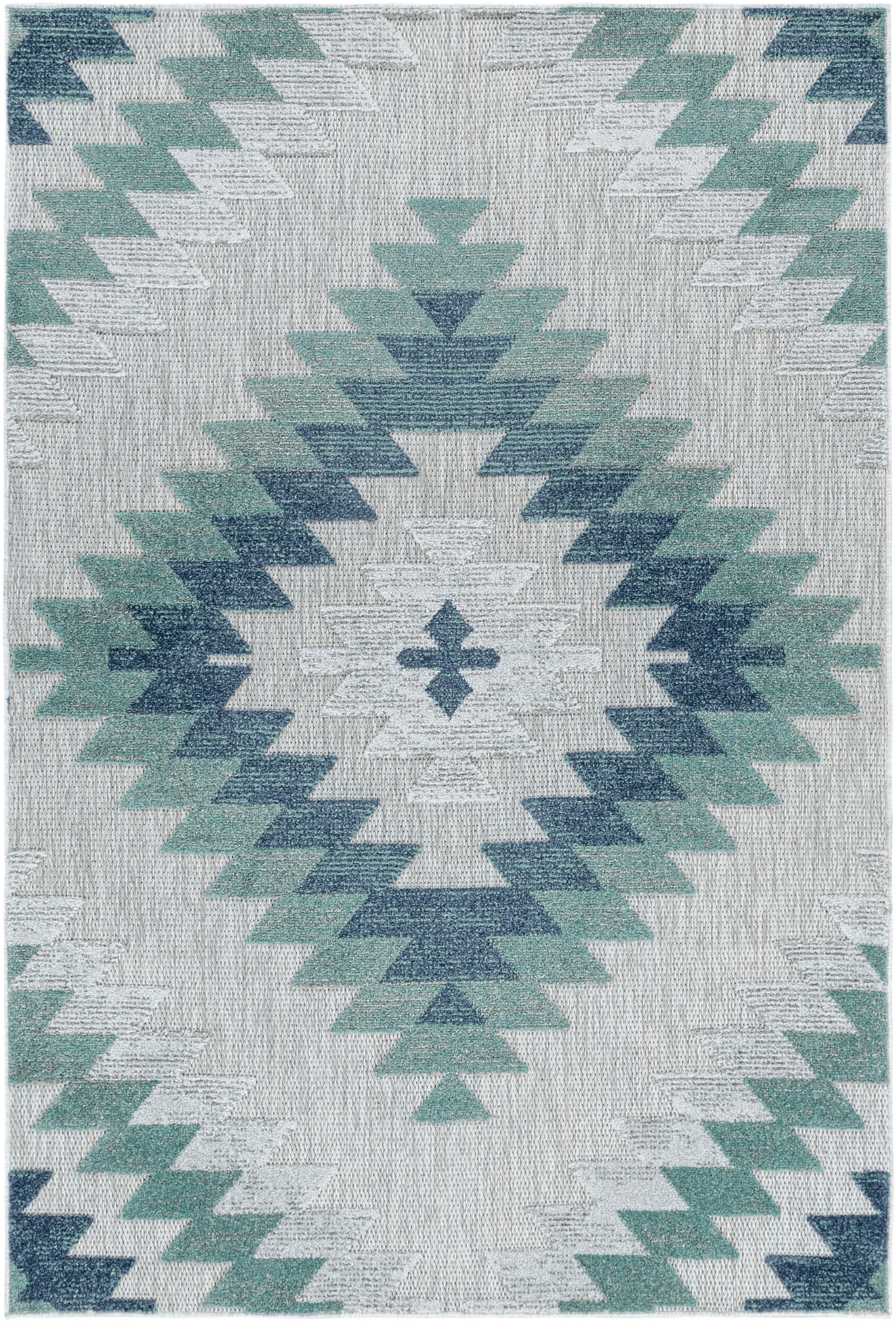 Ayyildiz Teppiche Teppich »BAHAMA 5154«, rechteckig, 8 mm Höhe, Läufer, Flachflor mit Hoch-Tief-Struktur, In-und Outdoor geeignet