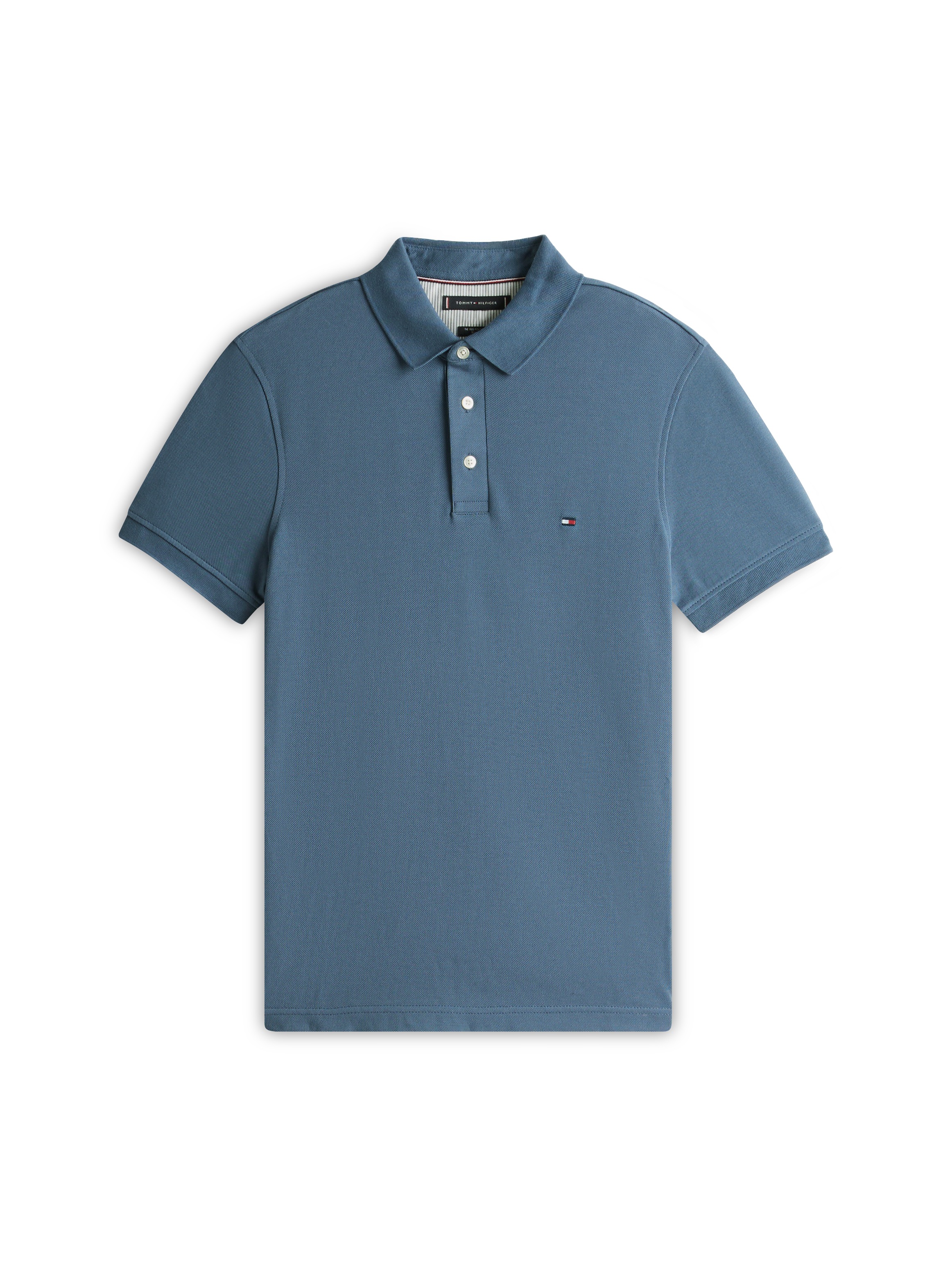 Tommy Hilfiger Poloshirt »1985 SLIM POLO mit Piqué-Struktur und Stickerei«, meliert, casual, slim fit, Baumwollmix, Polokragen