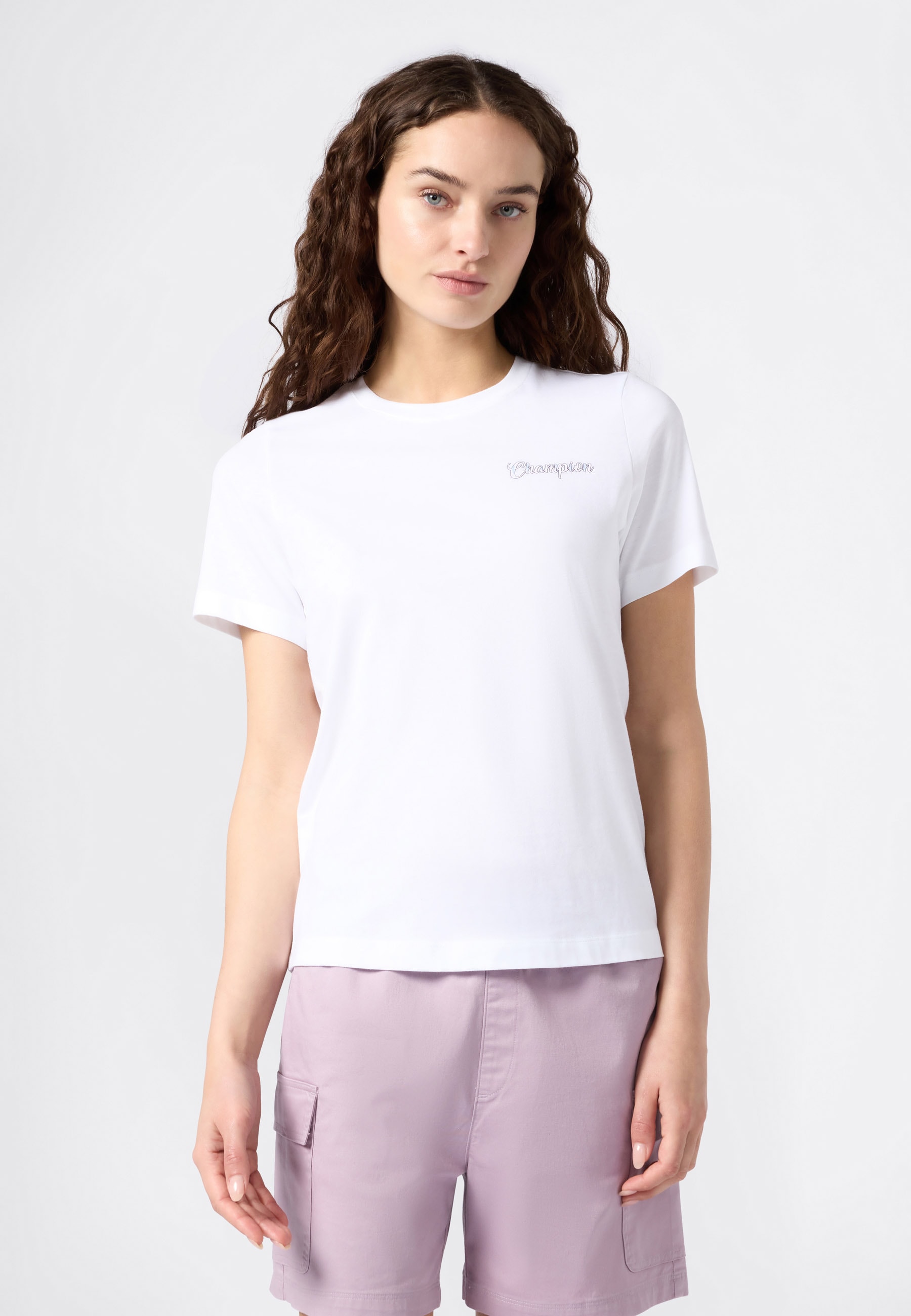 Image of Champion T-Shirt "Graphic Crewneck T-Shirt" sportlicher Stil, aus Baumwolle, für Erwachsene