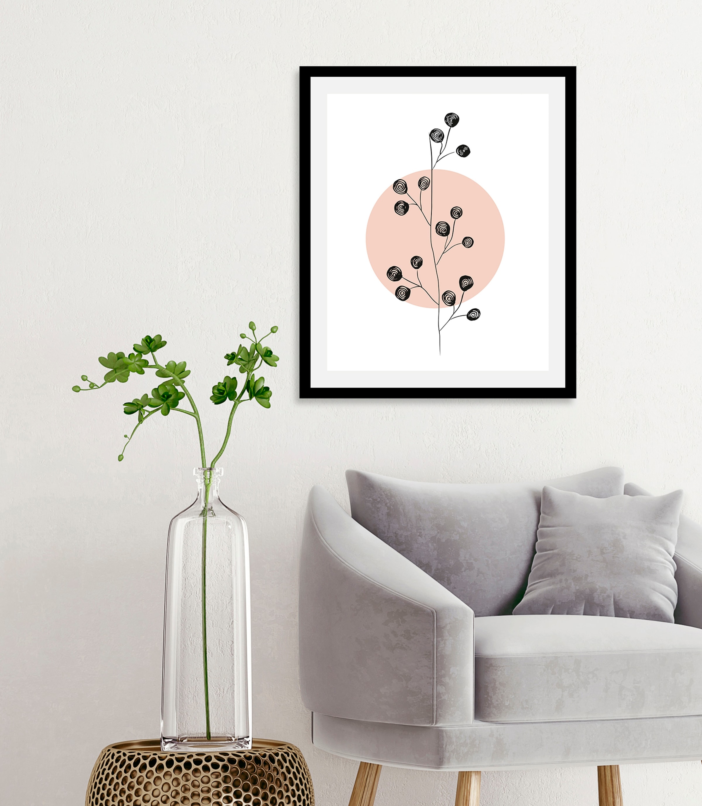 queence Bild »Hilma« Art | Blumen | Figuren | Kunst | Pflanzen | Pflanzenbilder 1 Stk. tlg. gerahmt