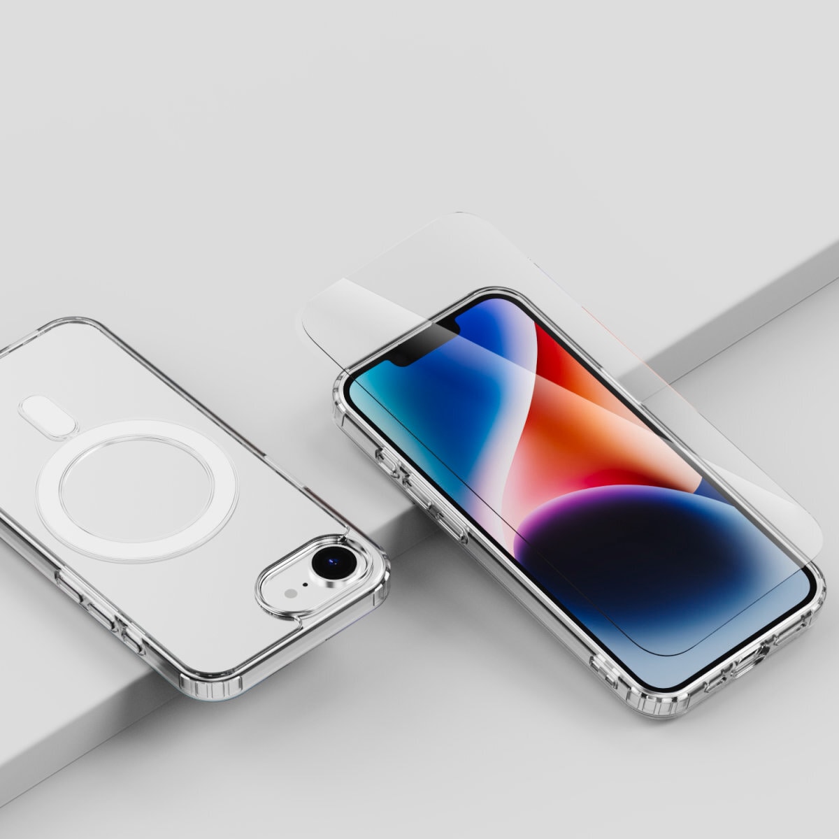 4smarts Handyhülle »3in1 Premium Starter Set für Apple iPhone SE (4.Gen.)«, Backcover, Schutzhülle, Handyschutzhülle, Case, Schutzcase, stossfest