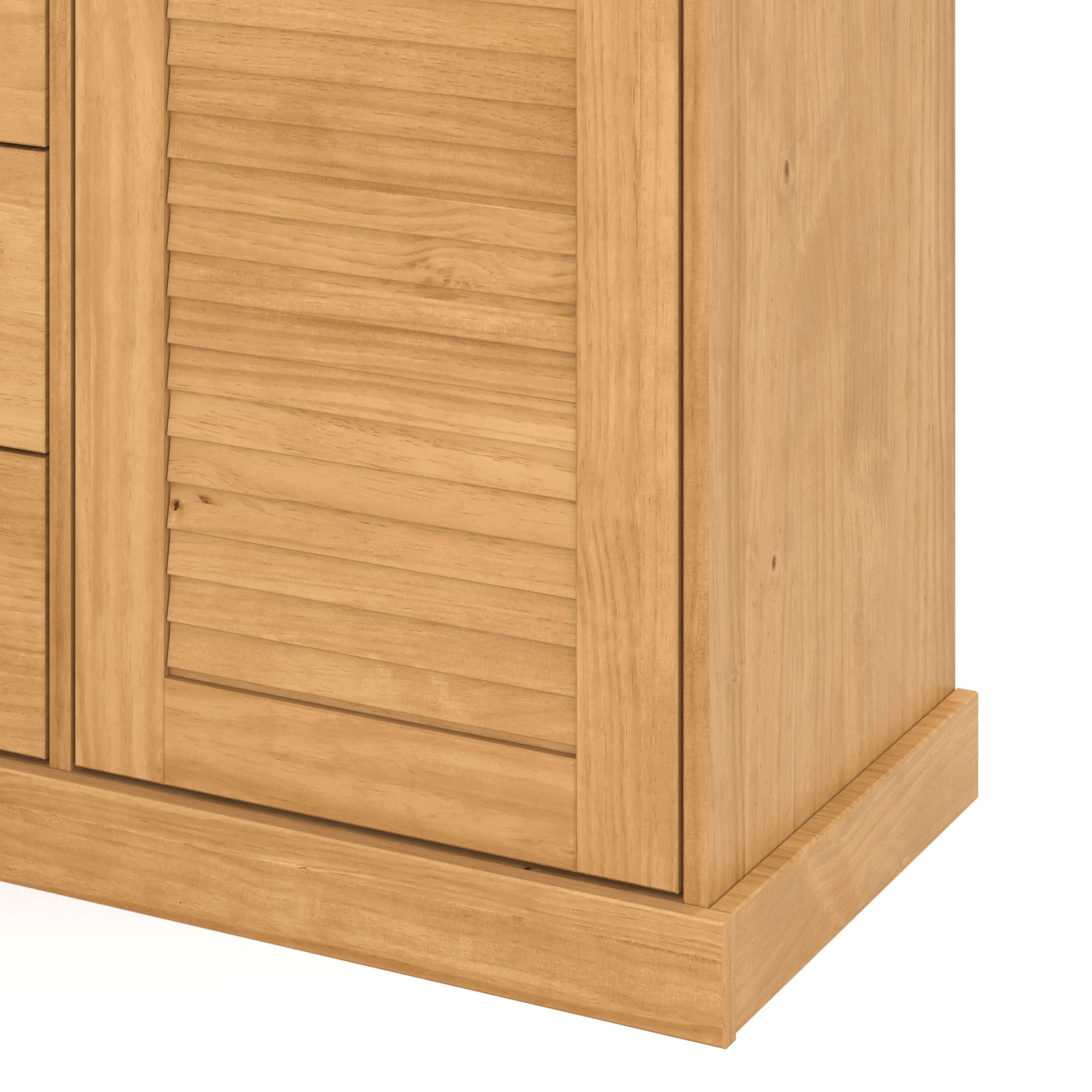GOODproduct Buffet haut »Turia, mit Glas- und Lamellentüren« Vitrine/armoire moyenne/commode, en pin massif, FSC®, L : 127 cm