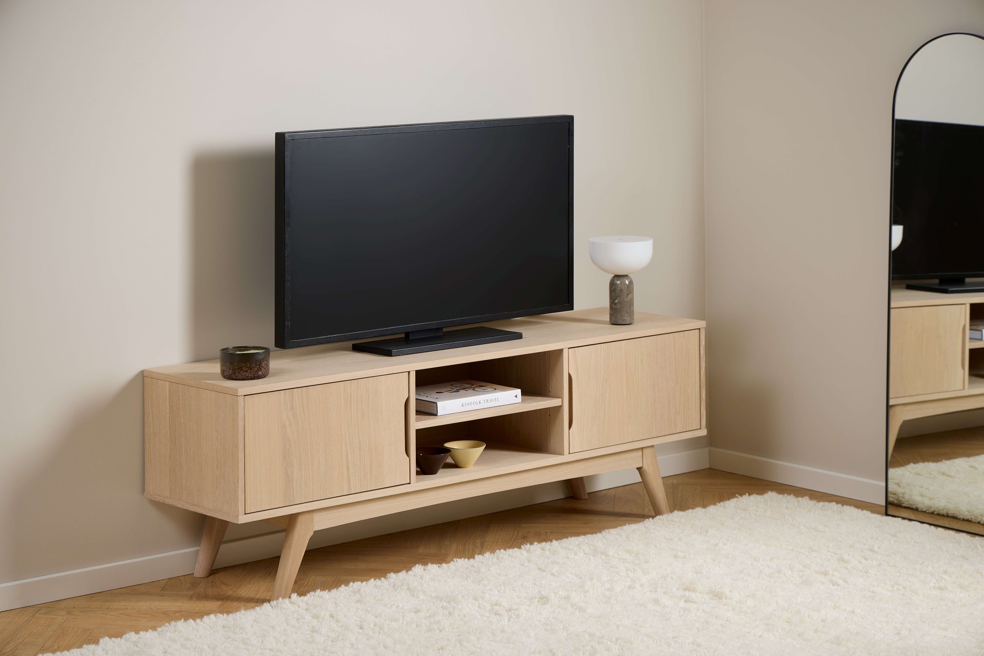 ACTONA GROUP Meuble TV »Marte, Kaffeetisch, Beistelltisch« Table TV, chêne, 160x40x55cm