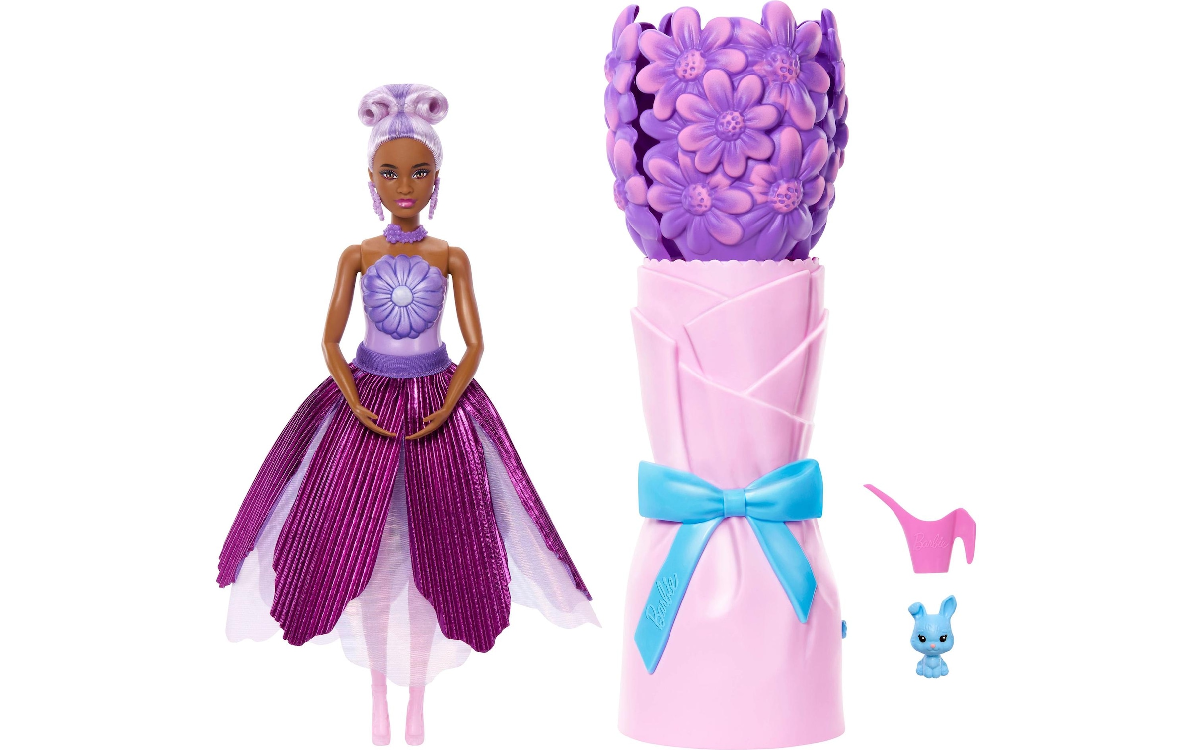 Barbie Anziehpuppe »Flower Surprise Puppe Lila Blümchen« Blumen-Überraschungspuppe