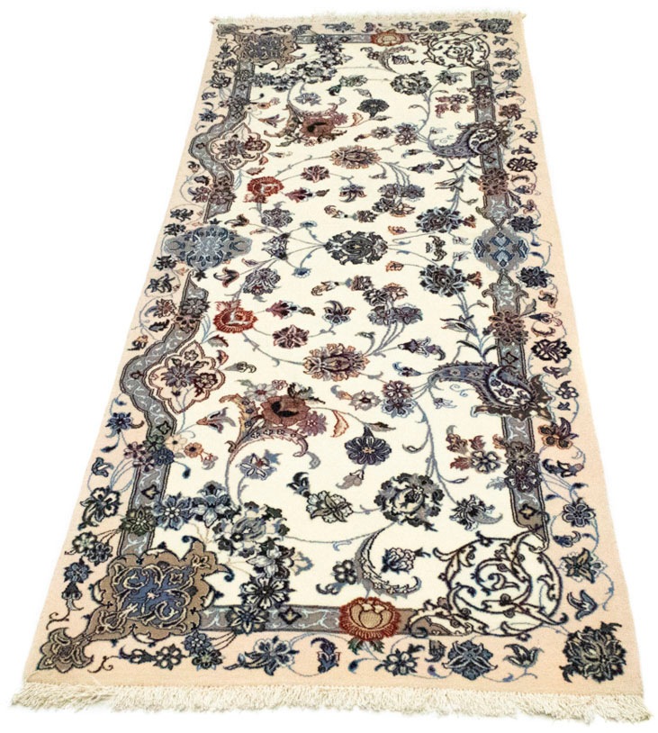 Image of morgenland Hochflor-Läufer »Kerman Stark Gemustert Beige 186 x 71 cm«, rechteckig, 1,5 mm Höhe, Unikat mit Zertifikat bei Ackermann Versand Schweiz