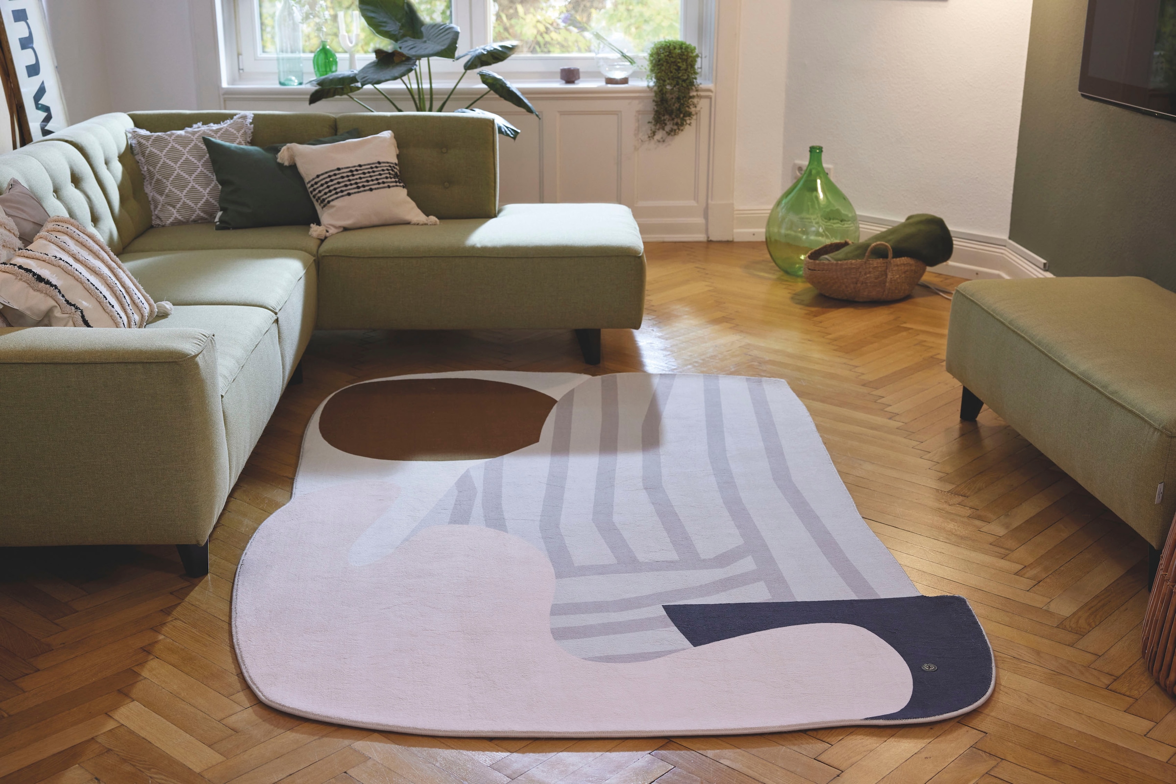 TOM TAILOR HOME Teppich »Shapes - SEVEN« Motivform 5 mm Höhe Kurzflor, bedruckt, modernes Design