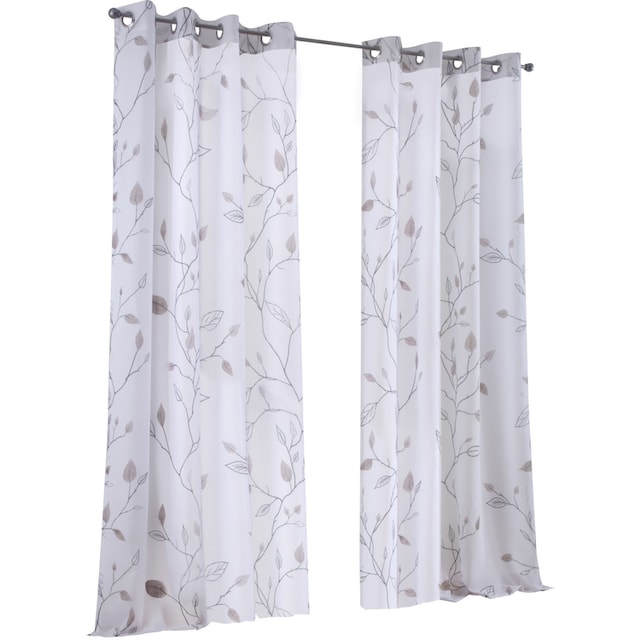 Kutti Vorhang »Bonnie«, (1 St.), Gardine, halbtransparent, bedruckt,  Polyester versandkostenfrei auf