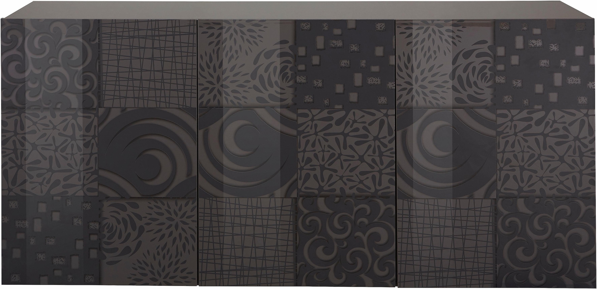 INOSIGN Sideboard »Miro«, Breite 181 cm mit dekorativem Siebdruck