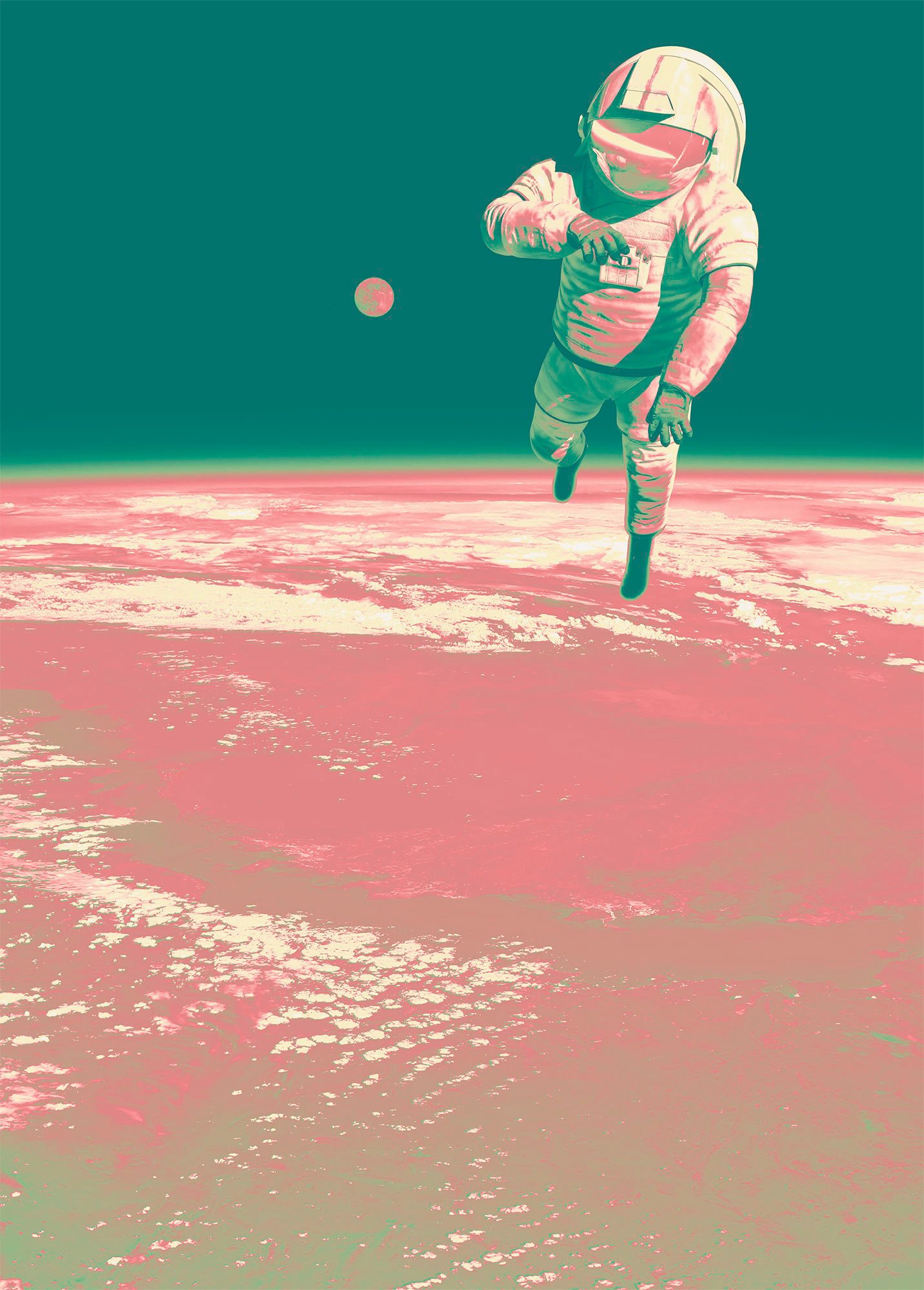 Image of Komar Vliestapete "Digitaldruck Vlies - Spacewalk - Grösse 200 x 280 cm" bedruckt glatt Kinderzimmer