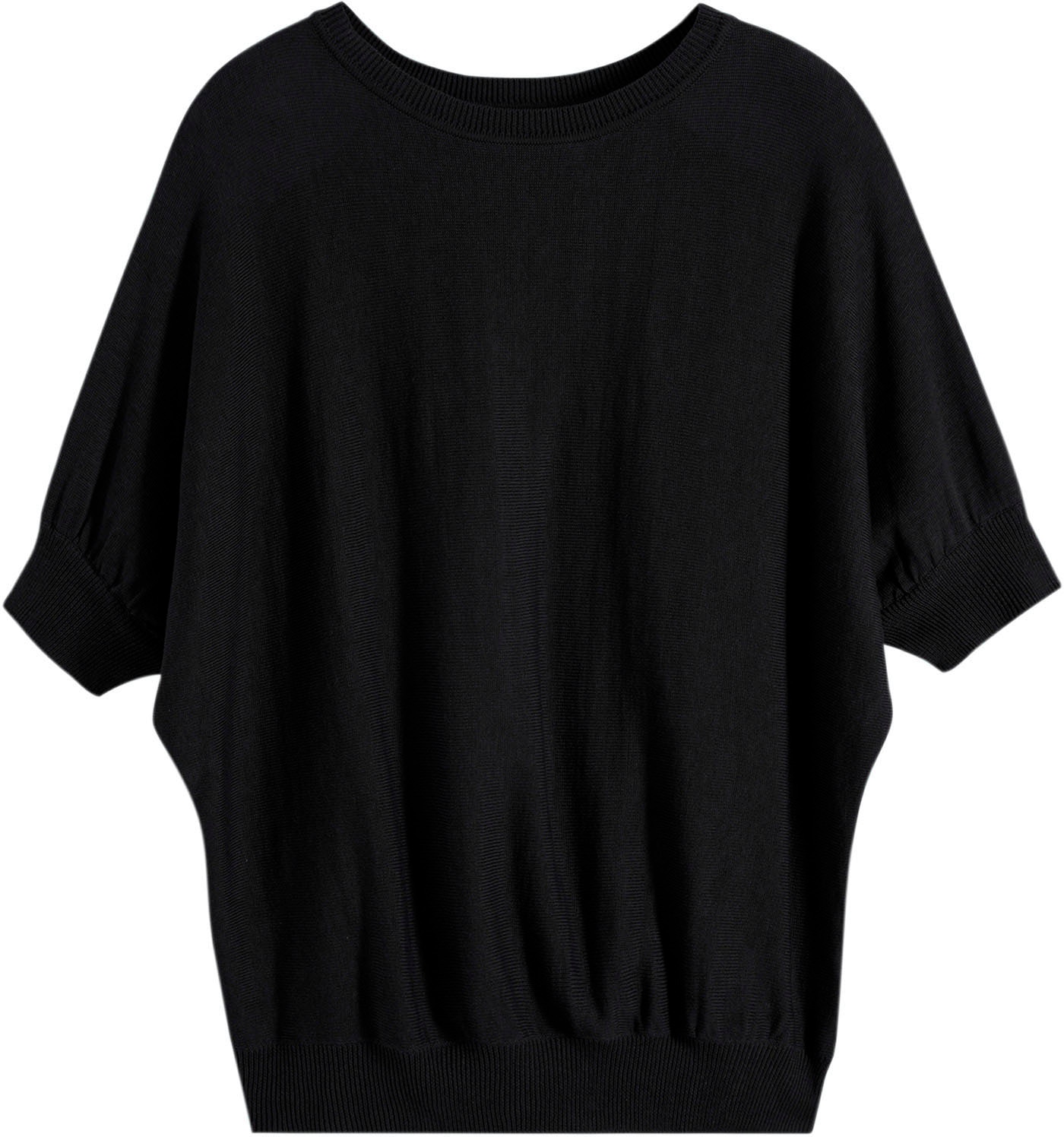 bonprix Pull en tricot aus Baumwoll-Mix, mit Rundhalsausschnitt, bequeme Passform