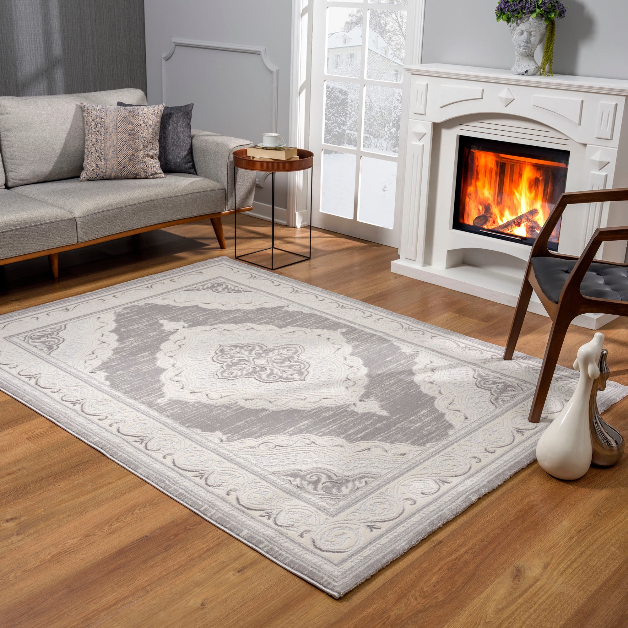 Sanat Teppich »Harmony 3201, auch als Läufer«, rechteckig, 12 mm Höhe, Wohnzimmer, Kurzflor, modern, Orient, Schlafzimmer