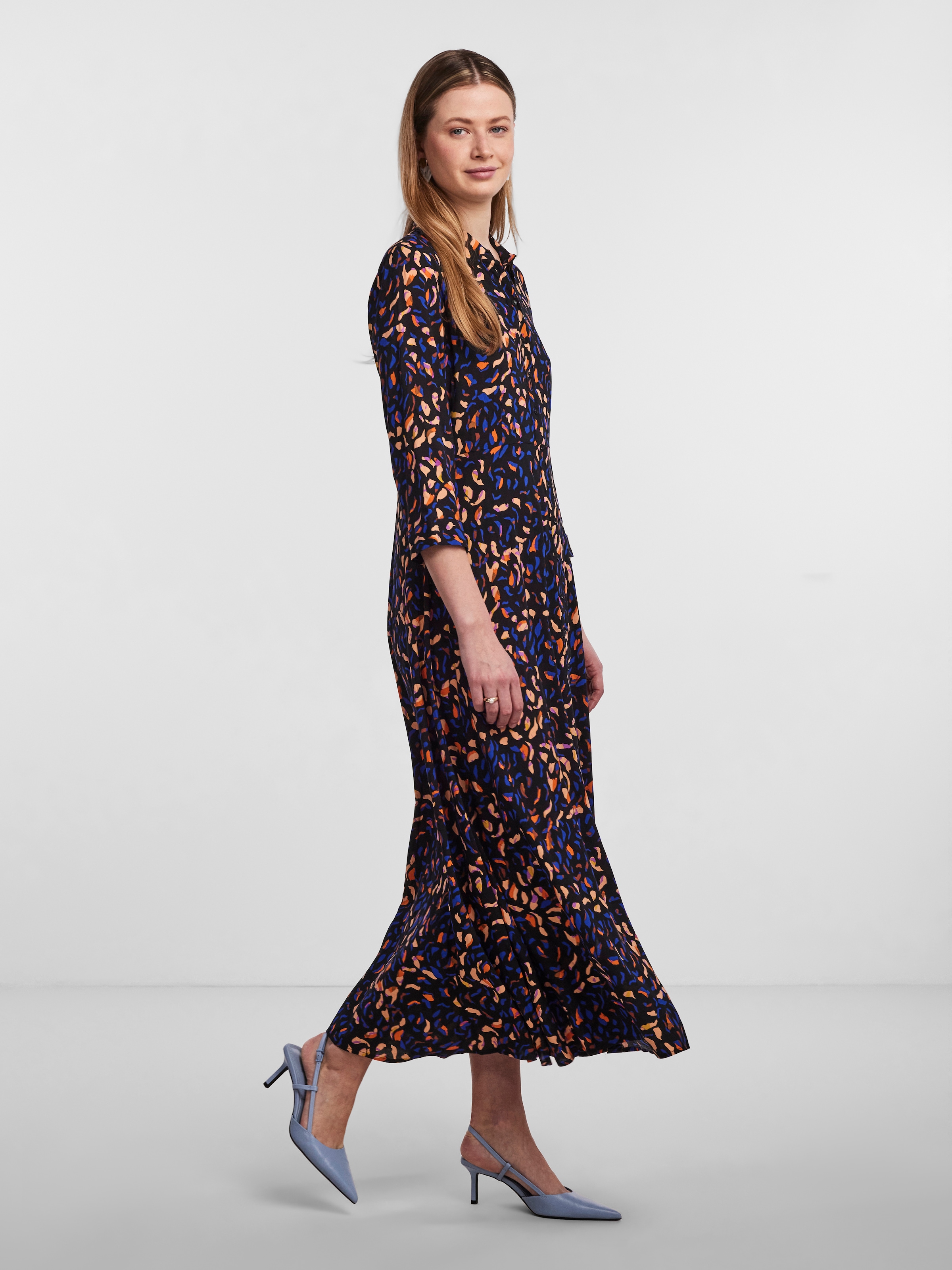 Y.A.S Robe chemisier »YASSAVANNA LONG SHIRT DRESS« Sommerkleid, mit 3/4 Ärmel