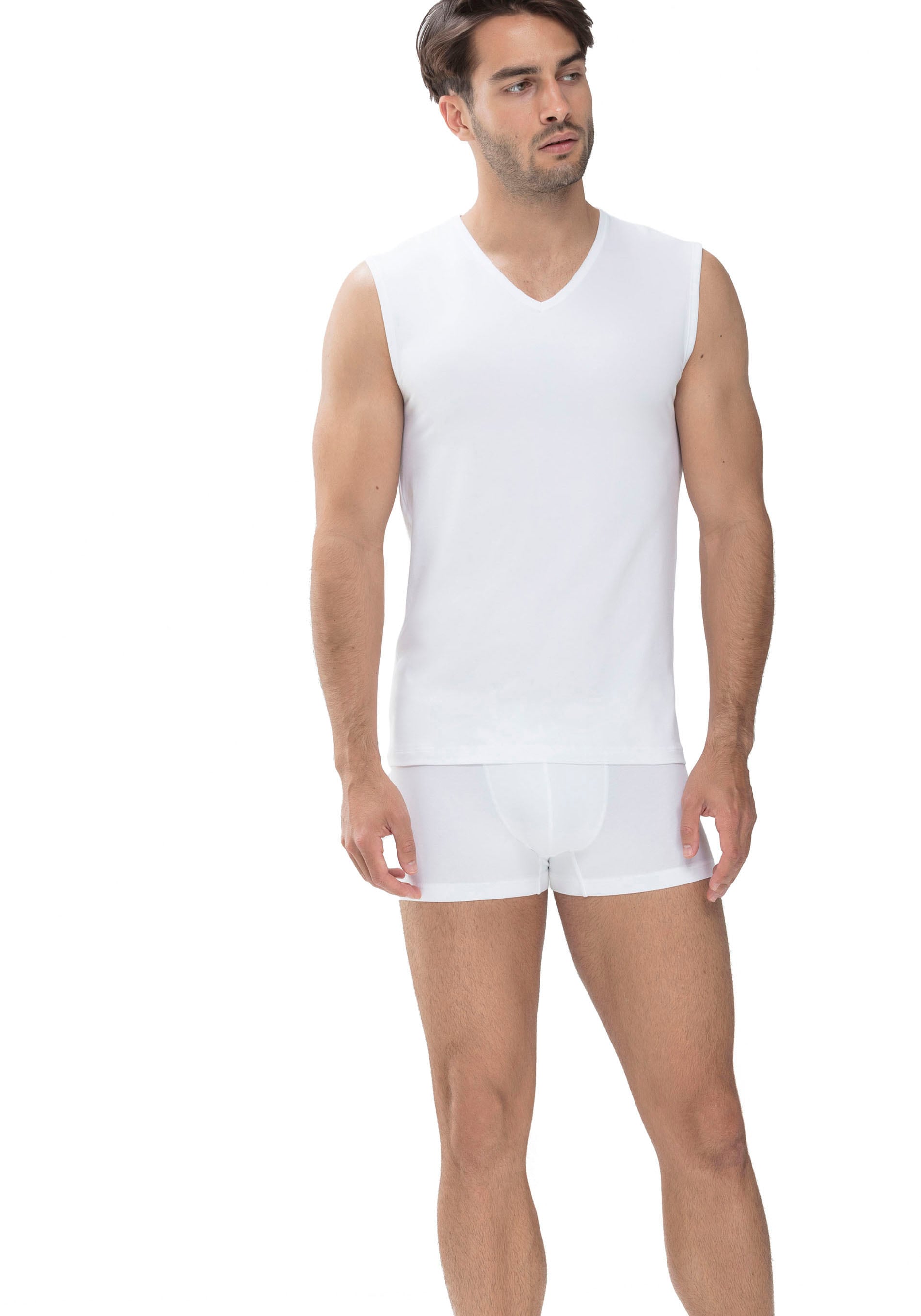 Image of Mey Tanktop "Dry Cotton" mit V-Ausschnitt, breite Träger, Single Jersey-Qualität
