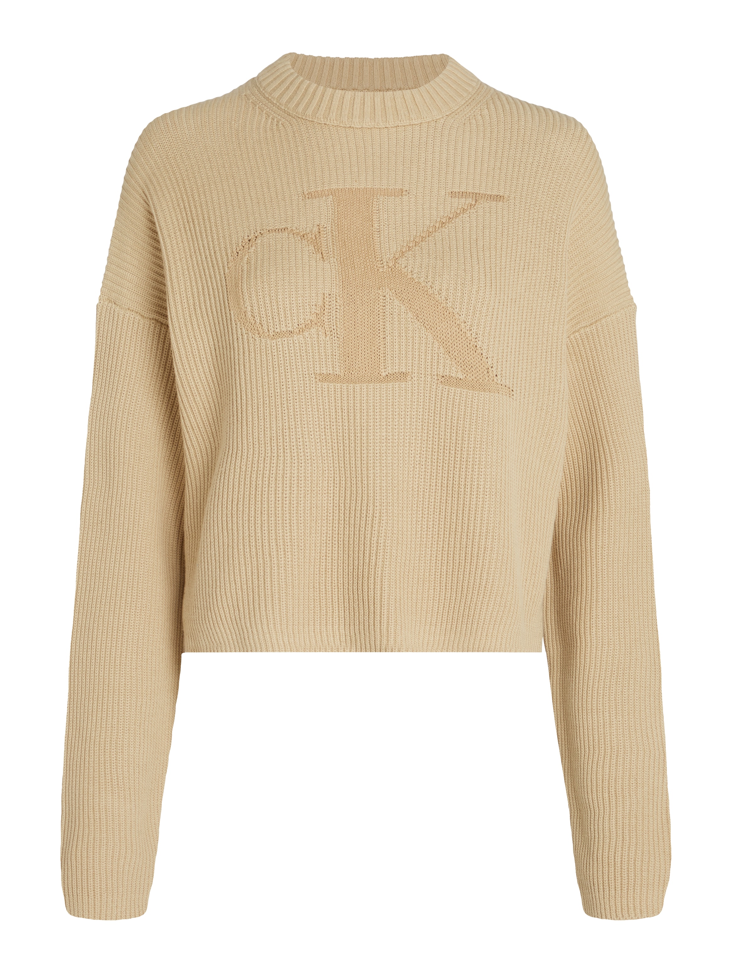 Calvin Klein Jeans Stehkragenpullover »LOGO INTARSIA REGULAR SWEATER«, mit Logostickerei